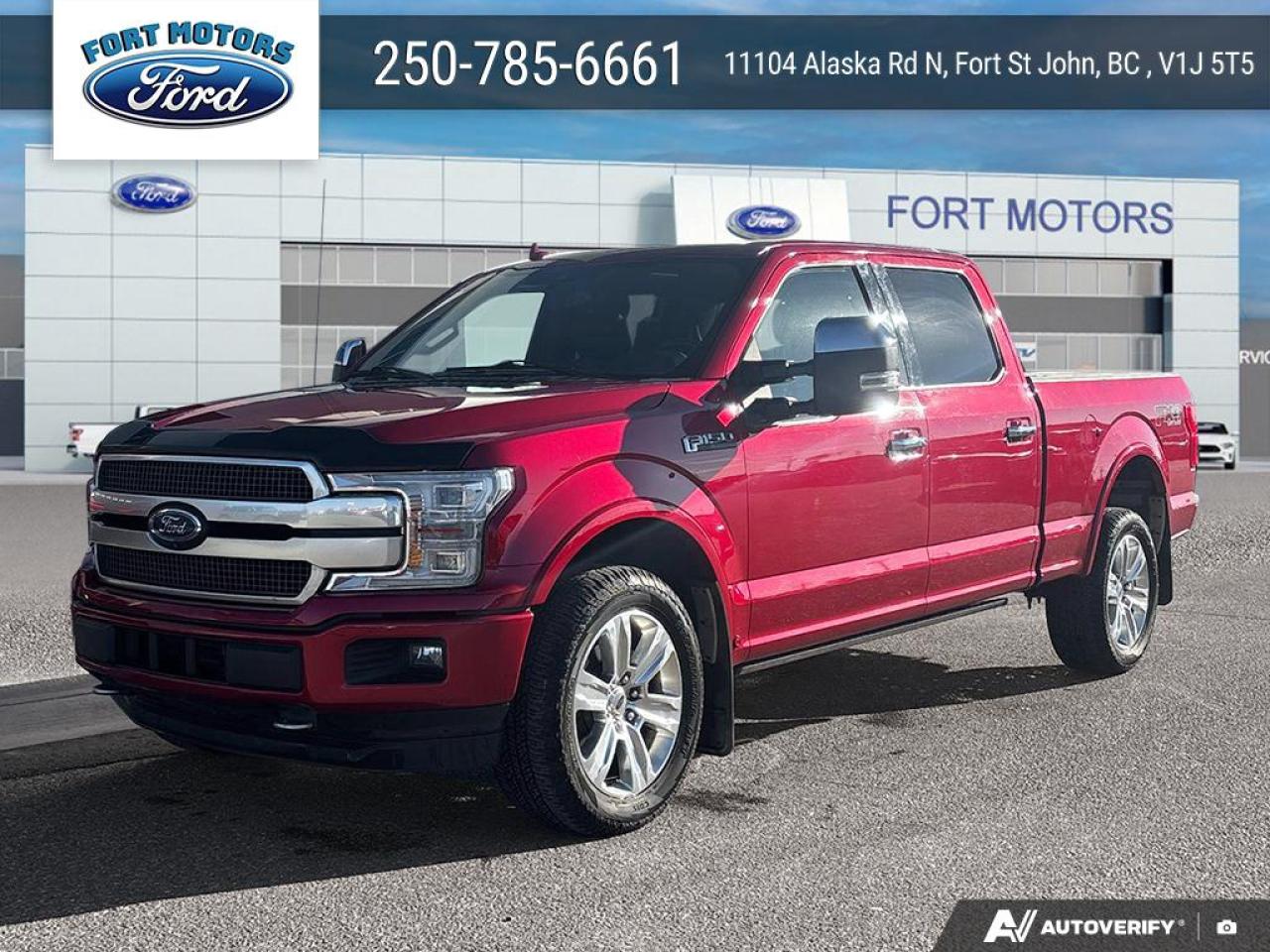 Used 2020 Ford F-150 4X4 PLATINUM-157 for sale in Fort St John, BC