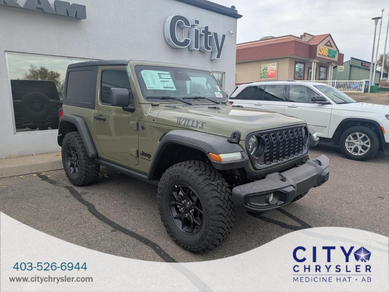 New 2026 Jeep Wrangler Willys 2 Door 4x4 for sale in Medicine Hat, AB