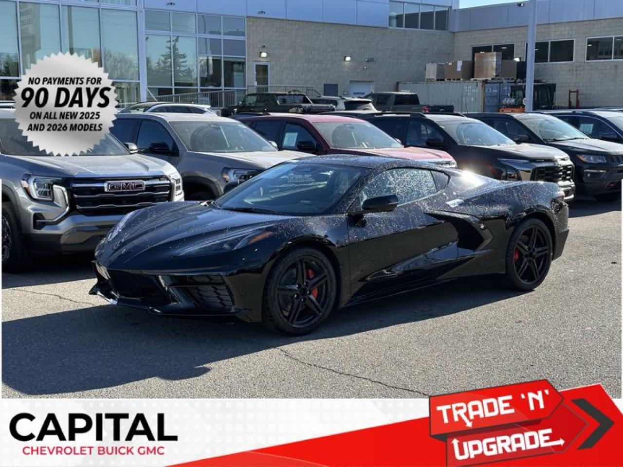 This Chevrolet Corvette delivers a Gas V8 6.2L/ engine powering this Automatic transmission. WHEELS, 19 X 8.5 (48.3 CM X 21.6 CM) FRONT AND 20 X 11 (50.8 CM X 27.9 CM) REAR 5-SPLIT-SPOKE GLOSS BLACK FORGED ALUMINUM, TRANSMISSION, 8-SPEED DUAL CLUTCH, INCLUDES MANUAL AND AUTO MODES (STD), SEATS, GT1 BUCKET (STD).*This Chevrolet Corvette Comes Equipped with These Options *BATTERY PROTECTION PACKAGE , LPO, DARK STEALTH CROSSED FLAGS EMBLEM, FRONT Genuine Corvette Accessory, EXHAUST, PERFORMANCE aggressive exhaust sound varies with driver mode selected, with stainless-steel tips (5 hp and torque increase., EXHAUST TIPS, BLACK, ENGINE, 6.2L V8 DI, HIGH-OUTPUT Variable Valve Timing (VVT), Active Fuel Management (AFM) (490 hp [365.4 kW] @ 6450 rpm, 465 lb-ft of torque [627.8 N-m] @ 5150 rpm) (STD), CALIPERS, BRIGHT RED-PAINTED, 1LT PREFERRED EQUIPMENT GROUP includes Standard Equipment, Wireless Phone Charging wireless charging pad for phone or portable devices, located on centre console, Wireless Apple CarPlay/Wireless Android Auto, Wipers, front intermittent.* Visit Us Today *Treat yourself- stop by Capital Chevrolet Buick GMC Inc. located at 13103 Lake Fraser Drive SE, Calgary, AB T2J 3H5 to make this car yours today!