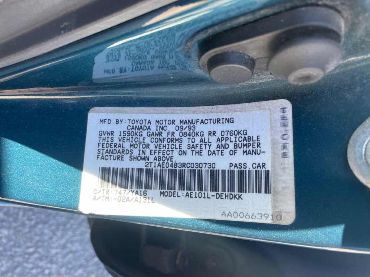 1994 Toyota Corolla  - Photo #13