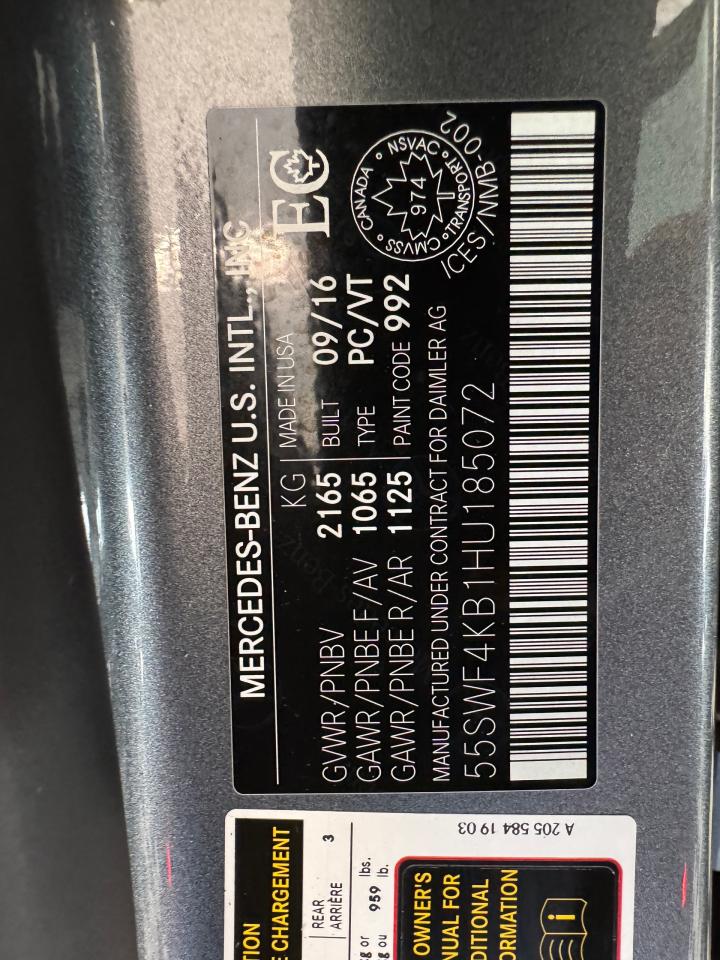 2017 Mercedes-Benz C-Class C300 4MATIC+New Tires+Roof+GPS+Camera Photo