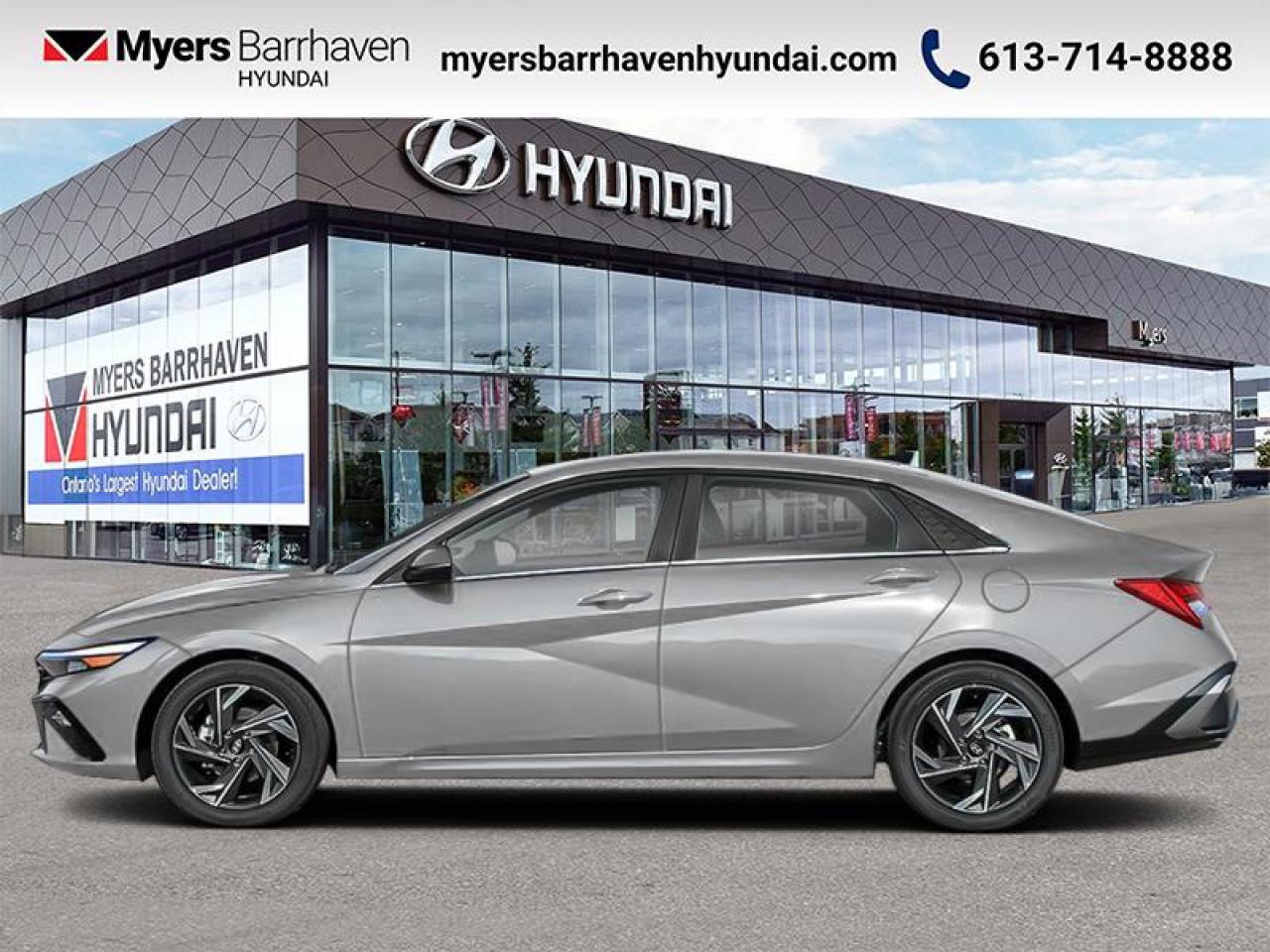 <b>Premium Audio,  Adaptive Cruise Control,  Sunroof,  Navigation,  Climate Control!</b><br> <br> <br> <br>  This forward thinking Elantra is bringing back the family sedan segment with stunning style. <br> <br>This 2025 Elantra was made to be the sharpest compact sedan on the road. With tons of technology packed into the spacious and comfortable interior, along with bold and edgy styling inside and out, this family sedan makes the unexpected your daily driver.<br> <br> This cyber grey sedan  has an automatic transmission and is powered by a  139HP 1.6L 4 Cylinder Engine.<br> <br> Our Elantra Hybrids trim level is Luxury DCT. This trim rewards you with an 8-speaker Bose audio system, sunroof, dual-zone climate control, remote engine start, front heated seats with a heated steering wheel, remote keyless entry, aluminum-alloy wheels, and an upgraded 10.25-inch display with inbuilt navigation, Apple CarPlay and Android Auto. Safety features also include adaptive cruise control, highway driving assist, blind spot detection, lane keeping assist with lane departure warning, front and rear collision mitigation, and forward collision avoidance with pedestrian detection. This vehicle has been upgraded with the following features: Premium Audio,  Adaptive Cruise Control,  Sunroof,  Navigation,  Climate Control,  Remote Start,  Heated Steering Wheel. <br><br> <br/><br> Buy this vehicle now for the lowest bi-weekly payment of <b>$234.01</b> with $3659 down for 84 months @ 6.99% APR O.A.C. ( Plus applicable taxes -  & fees **Rebates may not be applicable on all purchase types [cash, lease, or finance]. Eligibility and conditions may vary. Please see dealer for full details and confirmation of eligibility.   ).  See dealer for details. <br> <br> o~o