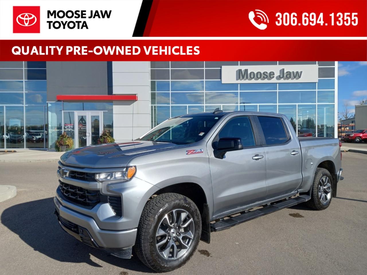 Used 2024 Chevrolet Silverado 1500 Local trade with low mileage! Rugged power meets modern style. The 2024 Silverado RST with the Z71 Off-Road Package delivers bold looks, advanced capability, and the strength to tackle any terrain. for sale in Moose Jaw, SK