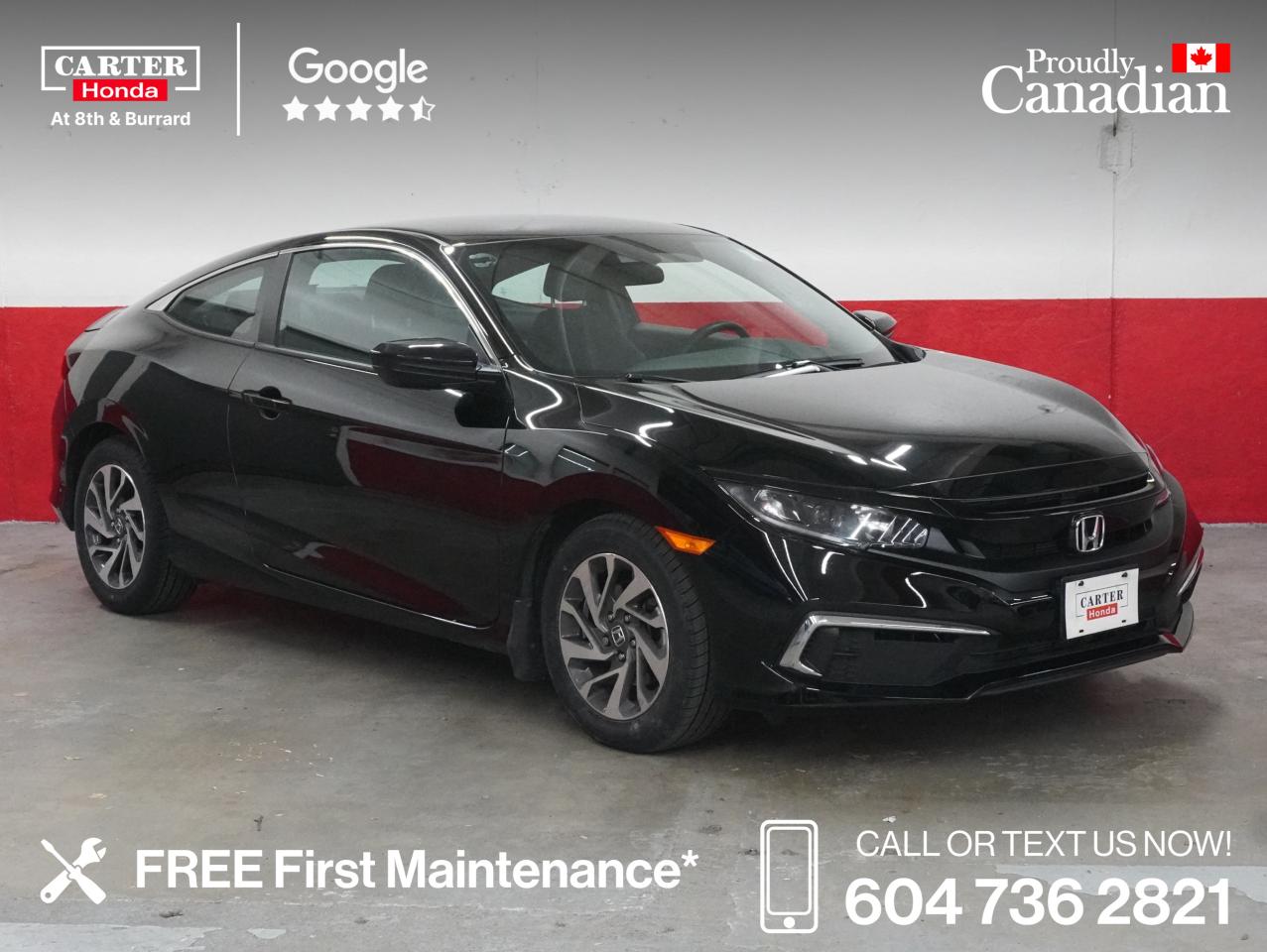Used 2020 Honda Civic COUPE LX CVT bluetooth, Apple/android, alloy rims for sale in Vancouver, BC