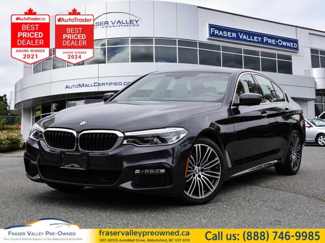 Used 2018 BMW 5 Series 530i xDrive Sedan  M-Sport, HUD, Harmon/Kardon Sou for sale in Abbotsford, BC