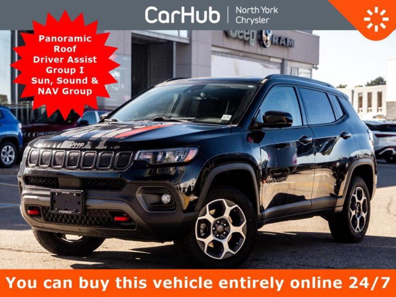 Used 2022 Jeep Compass Trailhawk Panoramic Roof Driver Assist Group I Sun, Sound & NAV Group for sale in Thornhill, ON