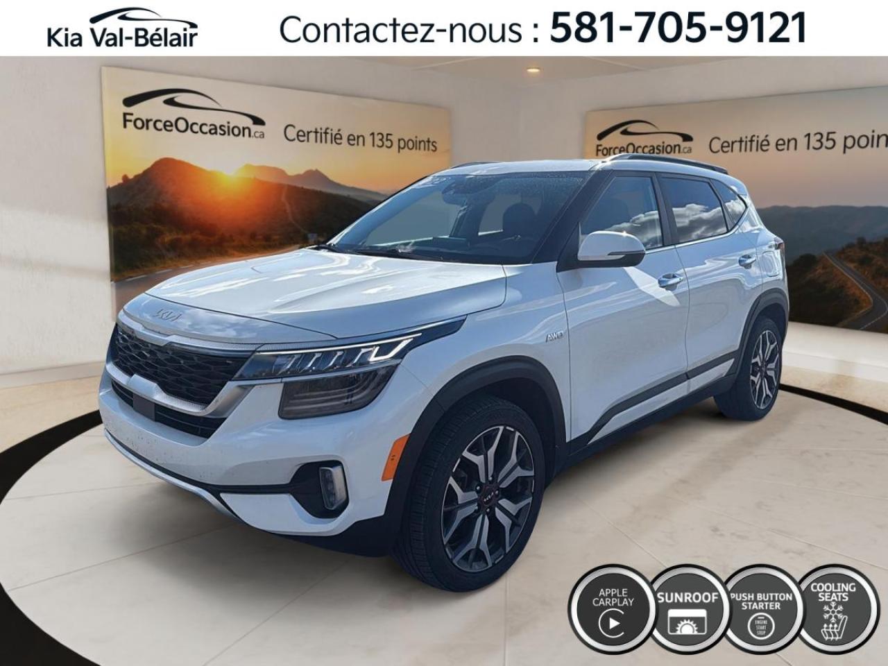Used 2022 Kia Seltos SX Turbo *AWD *TURBO *175HP *CUIR *TOIT *GPS *BOSE *SIEGES VENTILES for sale in Québec, QC