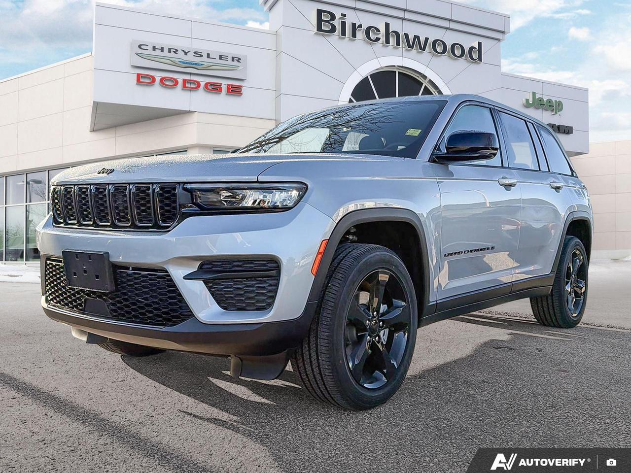 Adaptive Cruise Control with Stop and Go
Pedestrian/Cyclist emergency braking
FullSpeed Forward Collision Warning Plus
4wheel antilock disc brakes
Electric park brake
Advanced Brake Assist
Active Lane Management System
BlindSpot Monitoring w/ Rear CrossPath Detection
ParkView Rear BackUp Camera
ParkSense Rear Park Assist System with stop
LED reflector headlamps
LED daytime running lamps (amber)
Occupant classification system
Rear seat reminder alert
Advanced multistage front air bags
Experience the future of SUV luxury with the 2025 Jeep Grand Cherokee Altitude. This cutting-edge vehicle combines power, style, and advanced technology for the discerning driver who demands the best.

Key Features:
- Sleek Silver Zynith exterior with black accents
- Powerful 3.6L Pentastar VVT V6 engine with 4WD capability
- 20 Gloss Black Aluminum wheels for a bold stance
- Uconnect 5 system with 8.4 flush display
- Advanced safety features including Blind Spot Detection and Active Lane Management
- Heated front seats and steering wheel for ultimate comfort
- Adaptive Cruise Control with Stop & Go functionality
- Trailer Tow Package for enhanced versatility

Ready to elevate your driving experience? Reserve your 2025 Jeep Grand Cherokee Altitude today or contact us to schedule a personalized test drive. Our team is eager to answer any questions and help you discover the perfect Jeep for your lifestyle. Dont miss this opportunity to own the future of automotive excellence.
Birchwood Chrysler Dodge is your choice for New Chrysler, Dodge, Jeep, RAM vehicles in Winnipeg. 
 
With us, Experience is Everything. Complete as much or as little of your purchase online as you like. All pricing you see is what you pay. No hidden fees. All new vehicle special offers and discounts are already calculated in the pricing. On our website you can choose payment options and terms knowing these are transparent and accurate.

Start your purchase online to build your exact pricing to your specifics like how much money down, vehicle trade and any accessories or added optional protection that suits your needs.

Any questions let us know by calling (204) 774-4444, wed love to send you a video to clarify any questions about a vehicle!

Visit us in store at 90-3965 Portage Ave in the Birchwood Autopark.

Dealer permit #5686
Dealer permit #5686