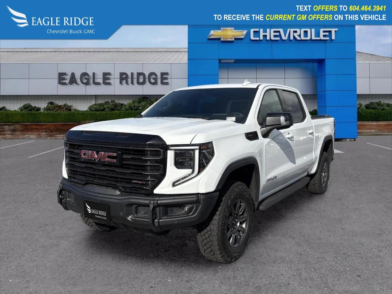 <p>6.2L EcoTec3 V8 with 420 hp, 10-speed automatic transmission, 4X4 with off-road suspension and 2-inch lift, Multimatic DSSV dampers, locking front/rear differentials, fuel economy around 14.7L/100km highway, LED lighting, power sunroof, AEV steel front bumper, skid plates, spray-on bedliner, MultiPro tailgate with Kicker audio, heated/ventilated leather power front seats, heated rear seats, heated leather-wrapped steering wheel, dual-zone automatic climate control, power sliding rear window, 13.4-inch infotainment touchscreen, 12.3-inch digital driver display, Google Built-In, wireless Apple CarPlay/Android Auto, WiFi hotspot, wireless charging, Bluetooth connectivity, 12-speaker Bose premium audio, head-up display, digital rearview mirror, hill descent control, automatic emergency braking, trailer blind-spot monitoring, adaptive cruise control, HD surround vision, and advanced safety technologies.</p>