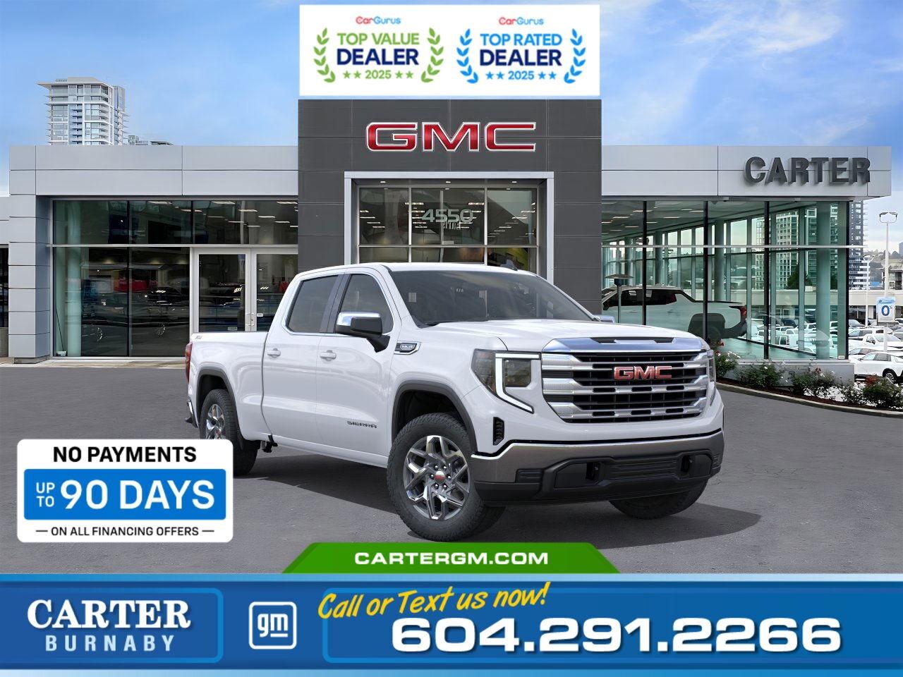 Purchase your new vehicle today and enjoy NO PAYMENTS FOR UP TO 90 DAYS. Upgrade with confidence, without stretching your budget!  WHY CARTER GM BURNABY?  - An unrivalled vehicle purchasing experience! - Exceeding our loyal customers expectations since 1963 - 4.5 Google star rating with 2,175+ customer reviews) - CarGurus Top-Rated Dealer 2025 Award - CarGurus Top Value Dealer 2025 Award - Vehicle trades welcome! Best price guaranteed! - We provide upfront pricing, zero hidden fees, and 100% transparency - Fast approvals and 99% acceptance rates (no matter your current credit status!) - Multilingual staff (many languages spoken) - Comfortable non-pressured environment with in-store television, WIFI and a childrens play area! - In-store restaurant: fresh daily menu        Were here to help you drive the vehicle you want, the vehicle you deserve! QUESTIONS? GREAT! WEVE GOT ANSWERS! To speak with a friendly vehicle specialist - CALL NOW! (Doc. Fee: $495.00 Dealer Code: D5505)