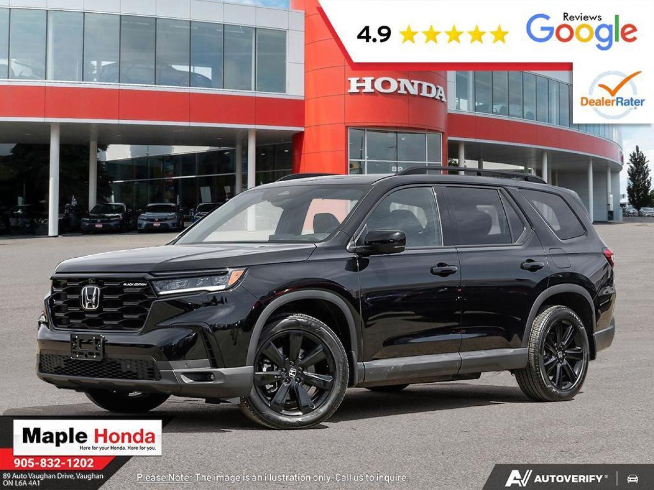 New 2025 Honda Pilot 4DR AWD BLACK EDITIO for sale in Vaughan, ON