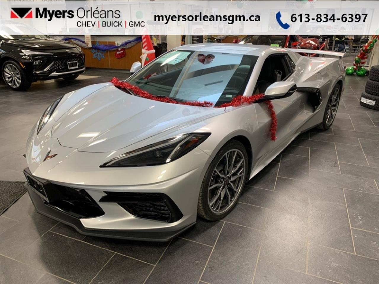<b>Leather Seats, 19 Aluminum Wheels, Z51 Performance Suspension w/Selective Ride Control, Z51 Performance Package!</b><br> <br> <br> <br>For more than 80 years, the Myers Automotive Group has brought exceptional vehicles and world-class service to drivers in the Ottawa area. Myers Orleans Chevrolet Buick GMC is proud to serve Greater Ottawa, and to continue the tradition of excellence that the Myers name is known for. We are your trusted and professional choice since 1942!<br> <br>Bold, exhilarating, and unmistakably Chevrolet, the 2026 Corvette stands out as a true symbol of driving passion. <br> <br>The 2026 Chevrolet Corvette raises the bar for American sports cars by combining high-end design, forward-thinking technology, and strong visual impact. Inside, the cockpit welcomes both driver and passenger with a refined cabin, intuitive controls, and immersive connectivity. With a dramatic stance, thoughtful amenities, and unwavering performance character, the Corvette remains an iconic expression of speed and style.<br> <br>This Blade Silver Metallic convertible has an Automatic transmission and is powered by a 490HP 6.2L 8 Cylinder Engine. <br> <br> Our Corvettes trim level is Stingray Convertible. The interior surrounds you in refined performance with GT1 bucket seats upholstered in perforated Mulan leather, 8-way power adjustments, and a driver-focused layout that blends luxury with precision. A 12.7-inch infotainment display with Google Built-In, voice recognition, and wireless Apple CarPlay and Android Auto keeps you connected, while a Bose 10-speaker premium sound system and 5G Wi-Fi capability elevate every drive. Dual-zone automatic climate control, wireless phone charging, and a power tilt-and-telescopic steering column add comfort and convenience to the cockpit experience. Safety features like Automatic Emergency Braking, Lane Keep Assist, and HD Rear Vision Camera enhance confidence behind the wheel, while the carbon-flash exterior accents, retractable power hardtop, and sculpted aerodynamic design complete its captivating performance presence. This vehicle has been upgraded with the following features: Leather Seats, 19 Aluminum Wheels, Z51 Performance Suspension w/Selective Ride Control, Z51 Performance Package.<br><br> <br>To apply right now for financing use this link: <a href=https://www.myersorleansgm.ca/FinancePreQualForm target=_blank>https://www.myersorleansgm.ca/FinancePreQualForm</a><br><br> <br/>   <br> Buy this vehicle now for the lowest bi-weekly payment of <b>$949.04</b> with $0 down for 84 months @ 4.79% APR O.A.C. ( Plus applicable taxes -  **Rebates may not be applicable on all purchase types [cash, lease, or finance]. Eligibility and conditions may vary. Please see dealer for full details and confirmation of eligibility.    / Federal Luxury Tax of $7773.00 included.).  Incentives expire 2026-02-02.  See dealer for details. <br> <br>At Myers Orleans Chevrolet, youll find an impressive inventory of brand-new Chevrolet, Buick, and GMC vehicles. But we dont stop there! We also offer an amazing array of gently-used cars, trucks, and SUVs from Chevrolet, as well as a selection of alternate-brand used vehicles from some of Canadas favourite auto makers. When you choose to shop with Myers, youre not limited to what you can find on our well-appointed lot. Youve got the resources of an entire automotive group at your fingertips! Our friendly, no-pressure sales team will go through your list of must-haves, and will match you with the vehicle from Myers that checks off all the right boxes.<br> Come by and check out our fleet of 20+ used cars and trucks and 250+ new cars and trucks for sale in Orleans.  o~o
