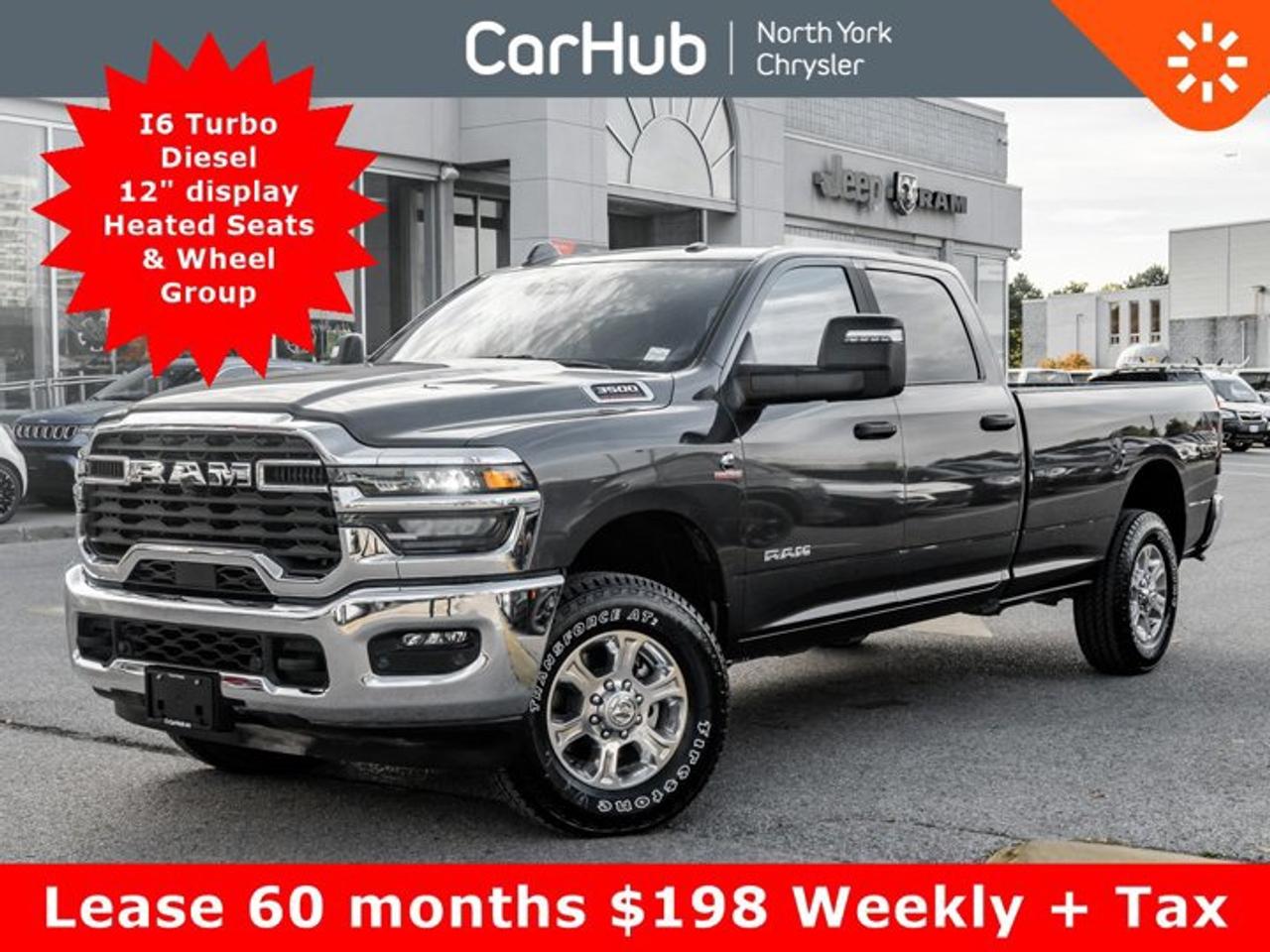 Only 71 Kilometers!

Lease 60 months $198 Weekly + Tax

Due On Delivery $5,466

This Ram 3500 is rugged, reliable, and ready for any job. It delivers a Intercooled Turbo Diesel I-6 6.7 L/408 engine powering this Automatic transmission. WHEELS: 18 X 8 POLISHED ALUMINUM (STD), TRANSMISSION: 8-SPEED TORQUEFLITE AUTOMATIC, TRANSFER CASE SKID PLATE SHIELD. This vehicle is in excellent condition and has passed a multi point inspection. Vehicle detailed. Our advertised prices are for consumers (i.e. end users) only.

 

This Ram 3500 Features the Following Options
 6.7L Cummins I--6 HO turbocharged diesel engine Heated Seats & Wheel Group 5th Wheel & Gooseneck Towing Prep Group Big Horn Level 1 Plus Equipment Group 8 Box Transfer case skid plate shield
QUICK ORDER PACKAGE 24Z -inc: Engine: 6.7L Cummins I-6 HO Turbo Diesel, Transmission: 8-Speed TorqueFlite Automatic , TIRES: LT275/70R18E OWL ON/OFF-ROAD, REMOTE START SYSTEM, REAR WHEELHOUSE LINERS, RADIO: UCONNECT 5 NAV W/12.0 DISPLAY, HEATED SEATS & WHEEL GROUP -inc: Heated Steering Wheel, Front Heated Seats, GVWR: 5,579 KG (12,300 LBS), GRANITE CRYSTAL METALLIC, ENGINE: 6.7L CUMMINS I-6 HO TURBO DIESEL -inc: Selective Catalytic Reduction (Urea), Dual 730-Amp Maintenance-Free Batteries, Cummins Turbo Diesel Badge, Heavy-Duty Engine Cooling, Supplemental Heater, 3.42 Axle Ratio, GVWR: 5,579 kg (12,300 lbs), MOPAR Winter Front Grille Cover, Current Generation Engine Controller, Diesel Exhaust Brake, Front Bumper Sight Shields, Capless Fuel-Filler, BLACK, PREMIUM CLOTH FRONT 40/20/40 BENCH -inc: Rear 60/40 Split-Folding Bench Seat, Front Centre Seat Cushion Storage, Fold-Flat Load Floor w/Storage, Power 8-Way Adjustable Driver Seat, Front Seatback Map Pockets, Power 2-Way Driver Lumbar Adjust.

 

Call today or drop by for more information.

 

Drive Happy with CarHub

*** All-inclusive, upfront prices -- no haggling, negotiations, pressure, or games

*** Purchase or lease a vehicle and receive a $1000 CarHub Rewards card for service.

*** Purchase this vehicle fully online on CarHub websites

 

Transparency Statement
Online prices and payments are for finance purchases -- please note there is a $850 finance/lease fee. Cash purchases for used vehicles have a $2,350 surcharge (the finance price + $2,350), however cash purchases for new vehicles only have tax and licensing extra -- no surcharge. NEW vehicles priced at over $100,000 including add-ons or accessories are subject to the additional federal luxury tax. While every effort is taken to avoid errors, technical or human error can occur, so please confirm vehicle features, options, materials, and other specs with your CarHub representative. This can easily be done by calling us or by visiting us at the dealership. CarHub used vehicles come standard with 1 key. If we receive more than one key from the previous owner, we include them with the vehicle. Additional keys may be purchased at the time of sale. Ask your Product Advisor for more details. Payments are only estimates derived from a standard term/rate on approved credit. Terms, rates and payments may vary. Prices, rates and payments are subject to change without notice. Please see our website for more details.