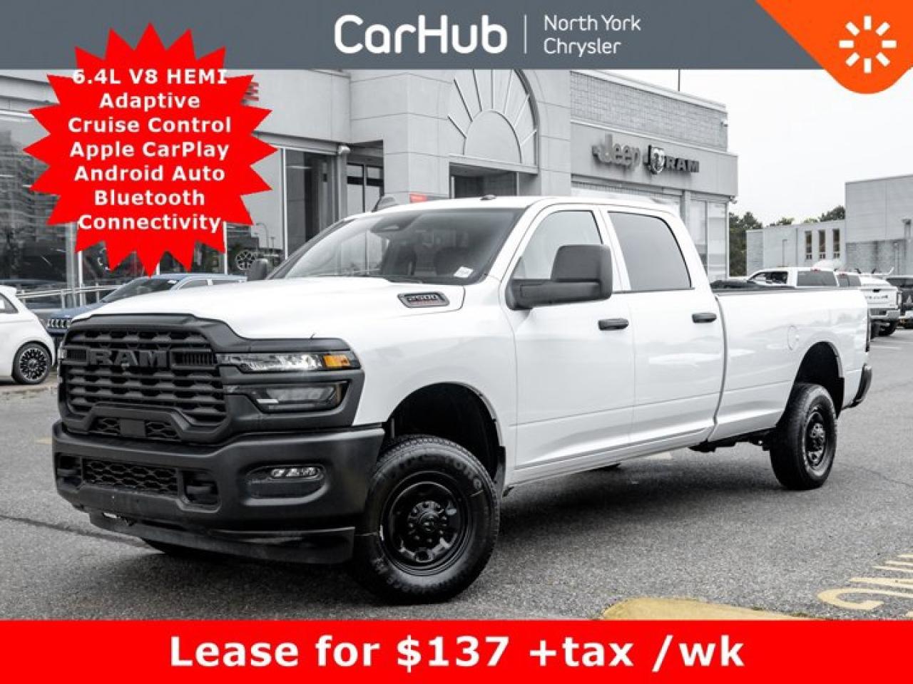 Only 54 Kilometers! This Ram 2500 is rugged, reliable, and ready for any job. It delivers a Regular Unleaded V-8 6.4 L/392 engine powering this Automatic transmission. WHEELS: 17 X 7.5 BLACK STEEL STYLED (STD), TRANSMISSION: 8-SPEED AUTOMATIC (STD), TIRES: LT245/70R17E BSW AS (STD). This vehicle is in excellent condition and has passed a multi point inspection. Vehicle detailed. Our advertised prices are for consumers (i.e. end users) only.

 

NOVEMBER SPECIAL!
Lease  for $137 + tax bi-weekly @ 6.49% / 60 months and $3000 down
$4,200 due on delivery (+ security deposit if applicable)
Buyback $34,666 +hst
18,000 km/year

 

This Ram 2500 Comes Equipped with These Options
 6.4L V8 HEMI Engine Adaptive Cruise Control Apple CarPlay Android Auto Bluetooth Connectivity Backup Camera Hill Start Assist Tire Fill Assist
QUICK ORDER PACKAGE 2UA -inc: Engine: 6.4L V8 HEMI HD, Transmission: 8-Speed Automatic , REAR WHEELHOUSE LINERS, MOPAR FRONT & REAR ALL-WEATHER FLOOR MATS, GVWR: 4,535 KGS (10,000 LBS) (STD), ENGINE: 6.4L V8 HEMI HD (STD), DIESEL GREY/BLACK, HD VINYL FRONT 40/20/40 BENCH SEAT, BRIGHT WHITE, 3.73 REAR AXLE RATIO (STD), Wheels w/Hub Covers, Voice Recorder.

 

Call today or drop by for more information.

 

Drive Happy with CarHub

*** All-inclusive, upfront prices -- no haggling, negotiations, pressure, or games

*** Purchase or lease a vehicle and receive a $1000 CarHub Rewards card for service.

*** Purchase this vehicle fully online on CarHub websites

 

Transparency Statement
Online prices and payments are for finance purchases -- please note there is a $850 finance/lease fee. Cash purchases for used vehicles have a $2,350 surcharge (the finance price + $2,350), however cash purchases for new vehicles only have tax and licensing extra -- no surcharge. NEW vehicles priced at over $100,000 including add-ons or accessories are subject to the additional federal luxury tax. While every effort is taken to avoid errors, technical or human error can occur, so please confirm vehicle features, options, materials, and other specs with your CarHub representative. This can easily be done by calling us or by visiting us at the dealership. CarHub used vehicles come standard with 1 key. If we receive more than one key from the previous owner, we include them with the vehicle. Additional keys may be purchased at the time of sale. Ask your Product Advisor for more details. Payments are only estimates derived from a standard term/rate on approved credit. Terms, rates and payments may vary. Prices, rates and payments are subject to change without notice. Please see our website for more details.