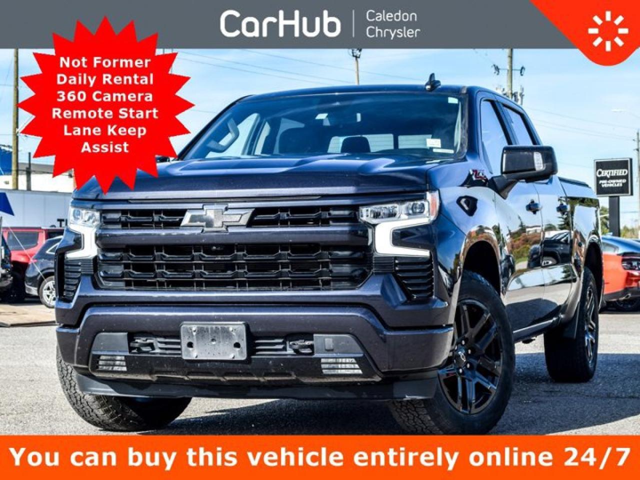 This Chevrolet Silverado 1500 has a powerful Gas V8 5.3L/325 engine powering this Automatic transmission. ENGINE, 5.3L ECOTEC3 V8 (355 hp [265 kW] @ 5600 rpm, 383 lb-ft of torque [518 Nm] @ 4100 rpm); featuring available Dynamic Fuel Management that enables the engine to operate in 17 different patterns between 2 and 8 cylinders, depending on demand, to optimize power delivery and efficiency, Wireless Phone Projection for Apple CarPlay and Android Auto, Windows, power rear, express down.Our advertised prices are for consumers (i.e. end users) only.

Not Daily Rental

This vehicle is in excellent condition and has passed a multi point inspection. Vehicle detailed.

This vehicle also has only had one owner and Clean Carfax 

 

 

This Chevrolet Silverado 1500 Comes Equipped with These Options 

Leather

Android Auto

Remote Start

Apple CarPlay

Power Sunroof

Wi-Fi Connectivity

360 Backup Camera

13.4 Infotainment Screen

Heated Front Seats & Heated Steering Wheel

Lane Keep Assist with Lane Departure Warning

MultiPro Tailgate with six functional load/access features,

Bluetooth for phone, connectivity to vehicle infotainment system

Driver Information Centre, enhanced, 12.3 diagonal reconfigurable multicolor digital display

Seat adjuster, driver 10-way power including lumbar,Power outlet, instrument panel, 120-volt, Audio system, Chevrolet Infotainment 3 Premium system with Google built-in, 13.4 diagonal HD colour touchscreen, includes multi-touch display, AM/FM stereo, Bluetooth streaming audio for music and most phones; featuring wireless Android Auto and Apple CarPlay capability for compatible phones, advanced voice recognition, in-vehicle apps, personalized profiles for infotainment and vehicle settings, Air conditioning, dual-zone automatic climate control, Window, power front, passenger express down, Window, power front, drivers express up/down, Wi-Fi Hotspot capable USB Ports, rear, dual, charge-only, USB Ports, 2, Charge/Data ports located on the instrument panel, Transmission, 8-speed automatic, electronically controlled with overdrive and tow/haul mode. Includes Cruise Grade Braking and Powertrain Grade Braking,

 

Drive Happy with CarHub
*** All-inclusive, upfront prices -- no haggling, negotiations, pressure, or games

*** Purchase or lease a vehicle and receive a $1000 CarHub Rewards card for service

*** Purchase this vehicle fully online on CarHub websites

 

Transparency Statement
Online prices and payments are for finance purchases -- please note there is a $850 finance/lease fee. Cash purchases for used vehicles have a $2,350 surcharge (the finance price + $2,350), however cash purchases for new vehicles only have tax and licensing extra -- no surcharge. NEW vehicles priced at over $100,000 including add-ons or accessories are subject to the additional federal luxury tax. While every effort is taken to avoid errors, technical or human error can occur, so please confirm vehicle features, options, materials, and other specs with your CarHub representative. This can easily be done by calling us or by visiting us at the dealership. CarHub used vehicles come standard with 1 key. If we receive more than one key from the previous owner, we include them with the vehicle. Additional keys may be purchased at the time of sale. Ask your Product Advisor for more details. Payments are only estimates derived from a standard term/rate on approved credit. Terms, rates and payments may vary. Prices, rates and payments are subject to change without notice. Please see our website for more details.