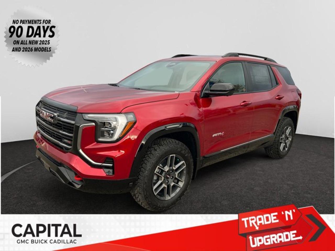 This 2026 GMC Terrain in Volcanic Red Tintcoat is equipped with AWD and Turbocharged Gas I4 1.5L/-TBD- engine.From its striking C-shaped LED signature lighting to its stunning floating roof, this GMC Terrain has been refined on every level. With three distinctive options, every trim boasts its own distinctive grille that makes a lasting first impression and sets a bold tone for the rest of the vehicles exterior. Striking LED signature lighting on the taillamps complete Terrains bold design from front to back. Terrains interior seamlessly incorporates exterior design cues to create a cohesive look. Youll find a combination of bold styling, first-class comfort and plenty of space proving its as much about refinement as it is utility. Terrains interior features a standard leather wrapped steering wheel, real aluminum trim and soft-touch materials to enhance your driving experience and maximize comfort for both you and your passengers. A front-to-back flat load floor includes new fold-flat front-passenger and second-row seats so you can quickly go from accommodating people to utilizing every inch of cargo space. The GMC Terrain small SUV is engineered to meet the challenges drivers face every day  from various road surfaces to unexpected conditions. Advanced technology such as the Traction Select system allows you to switch between drive modes to make real-time adjustments based on those ever-changing driving situations. Terrain offers an available suite of intuitive driver-assist and safety technologies  so you can move with confidence in any direction.Check out this vehicles pictures, features, options and specs, and let us know if you have any questions. Helping find the perfect vehicle FOR YOU is our only priority.P.S...Sometimes texting is easier. Text (or call) 306-801-9090 for fast answers at your fingertips!Dealer License #914248Disclaimer: All prices are plus taxes & fees. See dealer for Details. Dealer Permit # 914248 See dealer for Details.