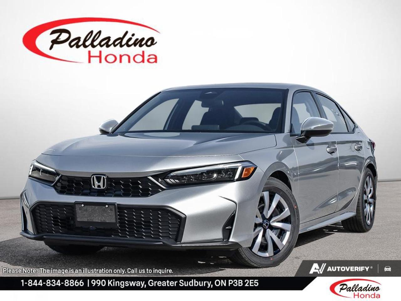 New 2026 Honda Civic SEDAN LX for sale in Greater Sudbury, ON