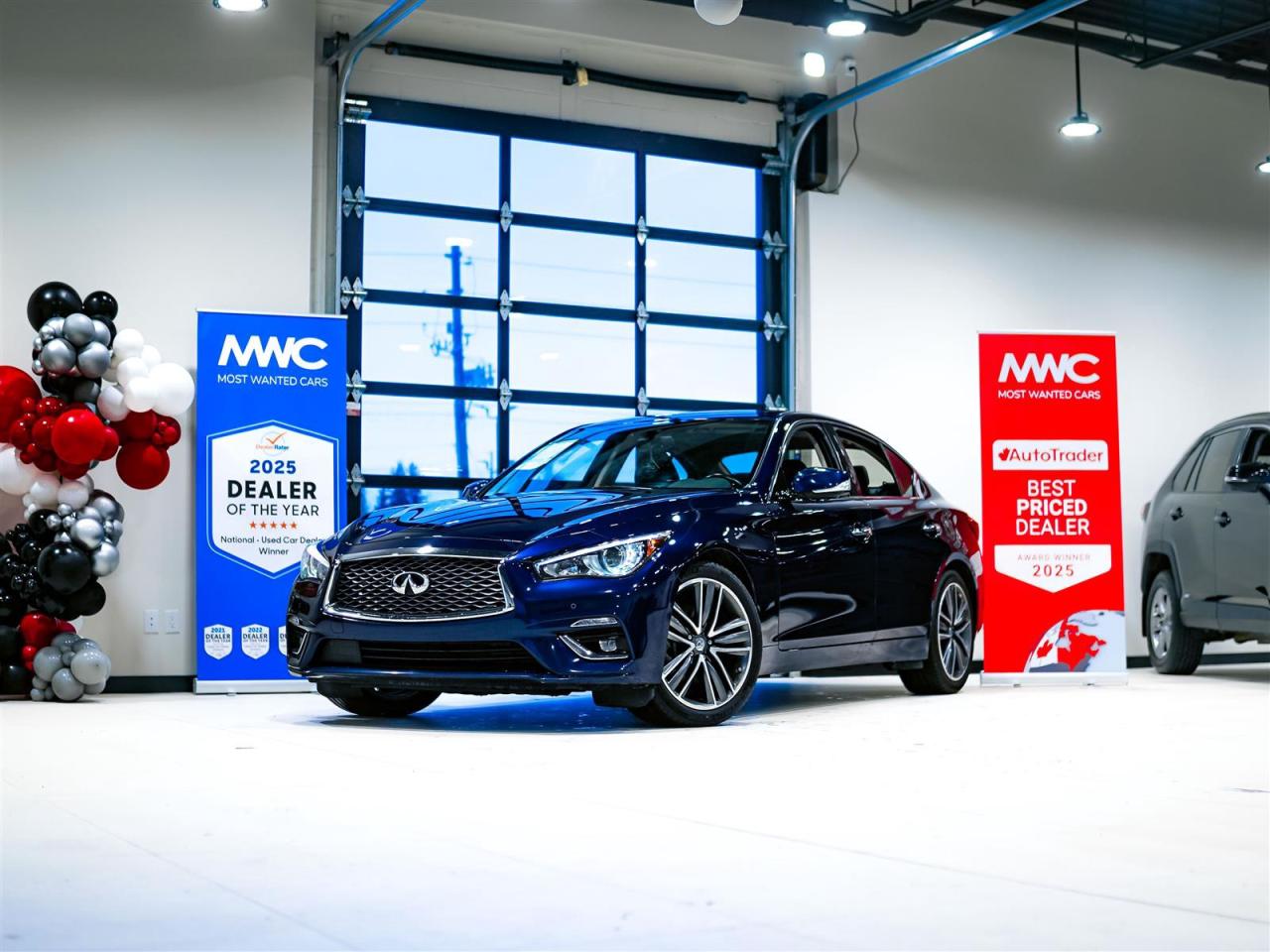 <div style=text-align: justify;><span style=font-size:14px;><span style=font-family:times new roman,times,serif;>Test drives available by appointment at our Guelph and Kitchener locations.&nbsp;Get approved in minutes with competitive rates starting at 6.46% O.A.C. This new arrival has a Clean carfax, no accidents and is also a Canadian (Ontario) vehicle with Infiniti service records.&nbsp;<span lang=EN style=line-height: 115%;>High-value options included with this vehicle are; blind spot indicators, lane departure warning, adaptive cruise control, pre-collision, black leather / heated / power seats, front & rear sensors, heated steering wheel, convenience entry, push button, app connect, sunroof, 360 camera, touchscreen and 19&rdquo; alloy rims, offering immense value.</span><br />&nbsp;<br /><strong>Why Choose Most Wanted Cars?</strong><br />At Most Wanted Cars, we&rsquo;re not just a dealership, we&rsquo;re a place where our customers send their family and friends. Since 1975, our family owned and operated business has been proud to offer the best financing options in Kitchener-Waterloo-Cambridge, Guelph, and the surrounding areas. We&rsquo;re proud to be recognized as DealerRater&rsquo;s National Winner for Used Car Dealers in 2023, 2024 & 2025, with an A+ rating from the Better Business Bureau with over 3,600 customer reviews averaging 4.9/5. Most units are one owner, accident free, clean CarProof, low km, Canadian vehicles, local vehicles, odor free and smoke free. We offer a wide selection of Certified Pre-Owned vehicles, each backed by a free CarProof report, with no liens, full safety inspected, with a multi-point inspection. All vehicles are freshly serviced with an oil change and units can be vehicle detailed upon request, ensuring they&rsquo;re ready for the road. Many of our vehicles are dealer serviced and include the balance of factory warranty for added peace of mind. Every vehicle is thoroughly reconditioned and presented in excellent condition, because at Most Wanted Cars you deserve nothing less!<br />To serve you better, we have two convenient locations:<br />&nbsp;</span></span></div><ol><li style=text-align: justify;><span style=font-size:14px;><span style=font-family:times new roman,times,serif;><strong>600 Elmira Rd N, Guelph &ndash; 519 822 2227</strong></span></span></li><li style=text-align: justify;><span style=font-size:14px;><span style=font-family:times new roman,times,serif;><strong>1620 King Street East, Kitchener &ndash; 519 772 3040</strong></span></span></li></ol><div style=text-align: justify;><span style=font-size:14px;><span style=font-family:times new roman,times,serif;>&nbsp;<br />Visit us at <a href=http://www.mostwantedcars.ca/>www.mostwantedcars.ca</a> to explore our full inventory and complete an easy online finance application for exclusive online preferred rates. Interest rates offered as low as 6.46% on approved credit.<br /><em>Note: Prices listed are available for financing purchases only, with approved credit. The cash price is $975 more for other payment methods. Taxes, licensing and detailing are not included in the listed price.</em><br />&nbsp;<br />Most Wanted Cars also provides additional protection options at exclusive pricing, including the Fresh Start Platinum Package, rust protection, ceramic coating, gap insurance, extended warranties, walk-away insurance, and road hazard protection, among others. For more details, please consult with your sales representative.</span></span></div>