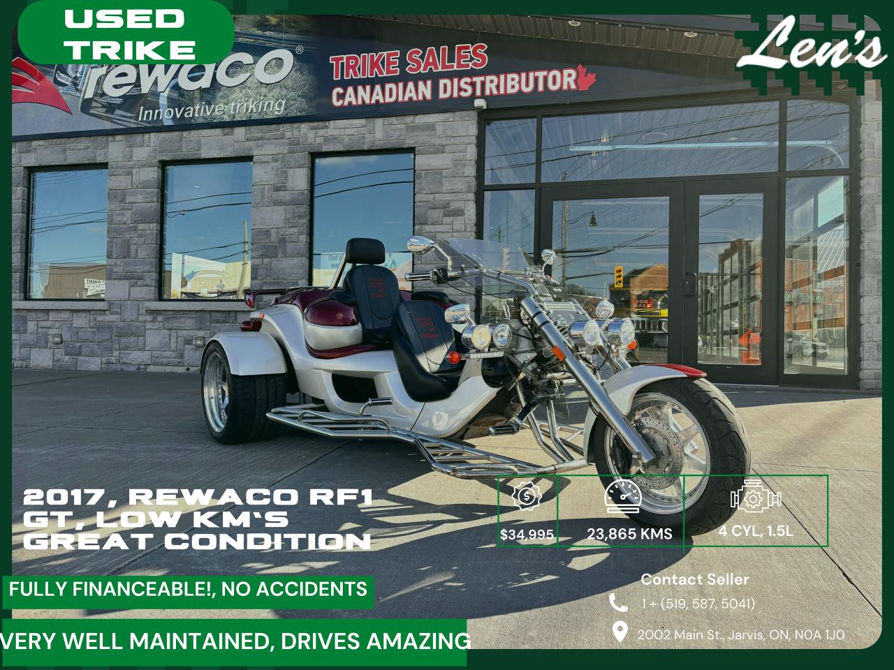 2017 Rewaco RF1 GT FULLY FINANCEABLE, GREAT CONDITION!, LOW KM'S!