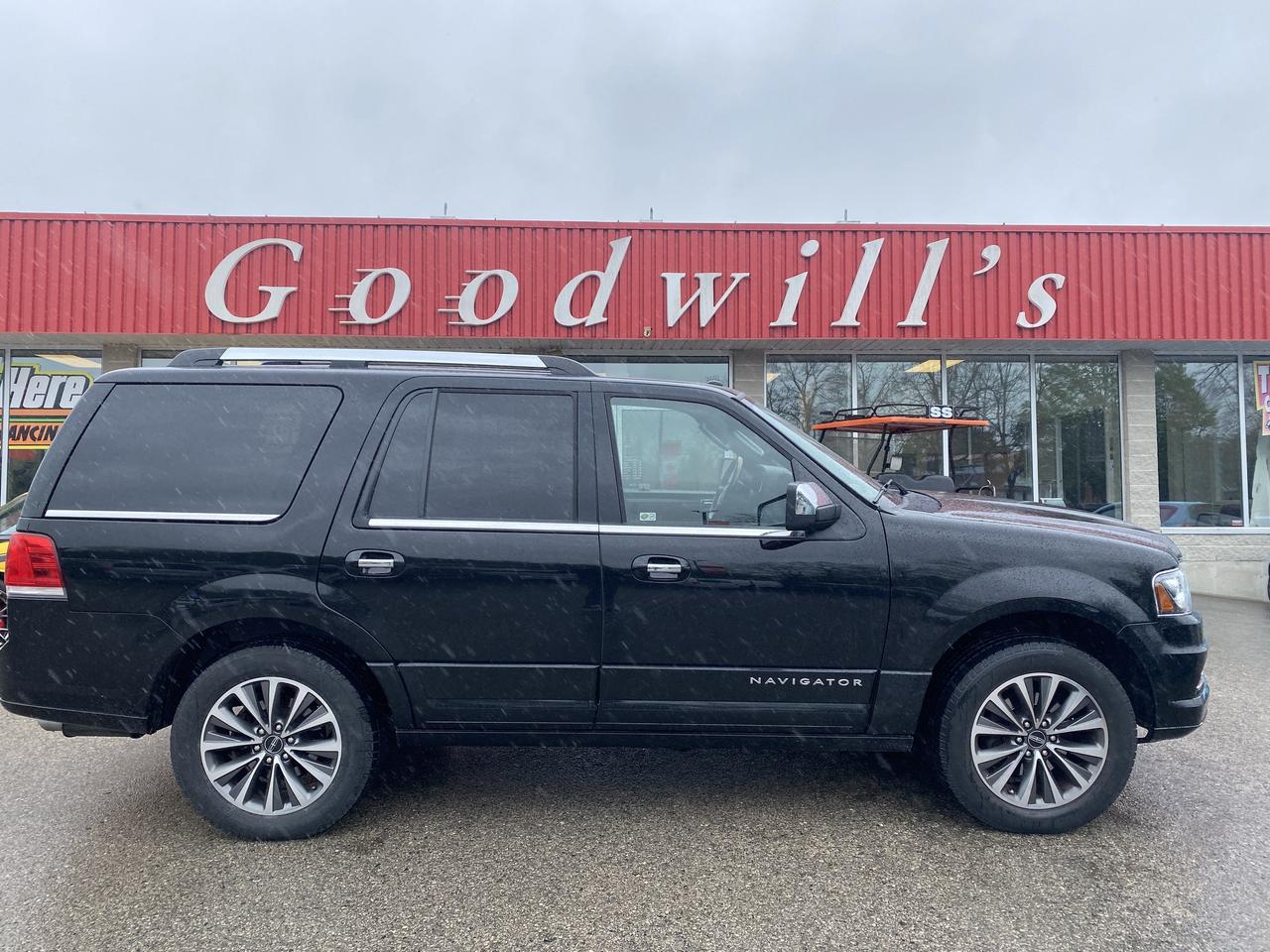 The 2017 Lincoln Navigator Select 7-Passenger is a full-size luxury SUV that combines power, comfort, and advanced technology. Powered by a 3.5-liter twin-turbocharged V6 engine producing 380 horsepower and 460 lb-ft of torque, it offers robust performance for both city driving and towing needs. The Select trim comes well-equipped with features such as leather upholstery, heated front seats, dual-zone automatic climate control, and a leather-wrapped and wood-trimmed steering wheel. The interior is spacious, providing ample room for up to eight passengers, with generous head- and legroom in all three rows. Standard technology includes the SYNC 3 infotainment system with an 8-inch touchscreen, navigation, Apple CarPlay, Android Auto, and a 14-speaker THX II-certified audio system. Safety features are comprehensive, including blind-spot monitoring, a rearview camera, and front and rear parking sensors. With a towing capacity of up to 8,700 lbs, the Navigator Select is a versatile choice for families seeking both luxury and utility.

HEATED AND COOLED LEATHER, HEATED STEERING WHEEL, SUNROOF, BLUETOOTH, NAVIGATION, BACK UP CAMERA, BACK UP SENSOR & REMOTE START! APPLY ONLINE FOR PREAPPROVAL ON FINANCING TODAY Low bank financing rates! Good or bad credit welcome. Let us help restore your credit history. In house financing available as well at reasonable rates! Easy online credit application 24/7 on our website. We have over 250 quality pre-owned vehicles in stock at all times with fresh units arriving daily! Click our banner to view our entire inventory. Buy with confidence when you shop at Goodwills . We are a family owned business serving the community and many other cities such as Kitchener, London, St. Thomas, Tillsonburg, Cambridge, Guelph, Mississauga, Hamilton, Brantford, Oakville, Ingersoll and Woodstock. Vehicle history reports are always available and we are a full disclosure dealer. We service what we sell in our large six bay service shop. Our vehicles are certified and detailed. Of course trade-ins are always welcome. We thank you for your consideration at Goodwills, where you will find big city selection at small town pricing. All prices are plus HST and LICENSING