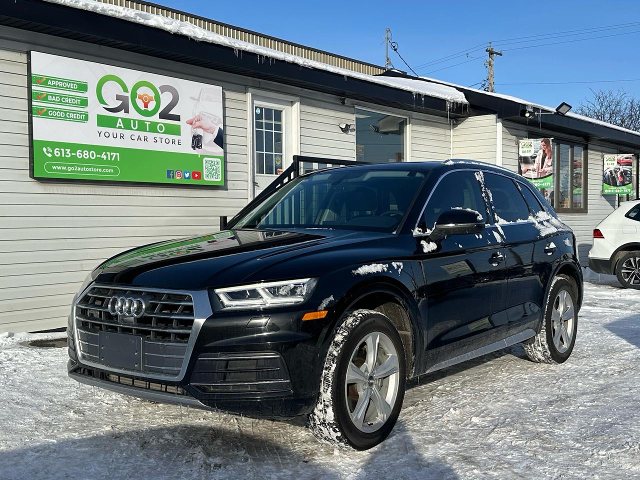<p data-start=117 data-end=799><em><strong>--LUXURY--PREMIUM--SMOOTH--</strong></em></p><p data-start=117 data-end=799>&nbsp;</p><p data-start=117 data-end=799>Drive with confidence and sophistication in this well-appointed 2018 Audi Q5 Progressiv. This luxury SUV combines refined performance with everyday practicality, featuring Audi&rsquo;s legendary quattro all-wheel drive, a turbocharged engine, and smooth, responsive handling. Step inside a premium cabin with leather seating, a panoramic sunroof, tri-zone climate control, and Audi&rsquo;s intuitive MMI infotainment system with Apple CarPlay and Android Auto. The Q5 Progressiv also includes advanced safety features, a power tailgate, and a spacious, versatile cargo area&mdash;making it perfect for both city commutes and weekend getaways. Experience comfort, style, and capability in every drive.</p><div style=border: 0px solid #e5e7eb; box-sizing: border-box; --tw-border-spacing-x: 0; --tw-border-spacing-y: 0; --tw-translate-x: 0; --tw-translate-y: 0; --tw-rotate: 0; --tw-skew-x: 0; --tw-skew-y: 0; --tw-scale-x: 1; --tw-scale-y: 1; --tw-scroll-snap-strictness: proximity; --tw-ring-offset-width: 0px; --tw-ring-offset-color: #fff; --tw-ring-color: rgba(59,130,246,.5); --tw-ring-offset-shadow: 0 0 #0000; --tw-ring-shadow: 0 0 #0000; --tw-shadow: 0 0 #0000; --tw-shadow-colored: 0 0 #0000; font-family: Inter, sans-serif;><em style=border: 0px solid #e5e7eb; box-sizing: border-box; --tw-border-spacing-x: 0; --tw-border-spacing-y: 0; --tw-translate-x: 0; --tw-translate-y: 0; --tw-rotate: 0; --tw-skew-x: 0; --tw-skew-y: 0; --tw-scale-x: 1; --tw-scale-y: 1; --tw-scroll-snap-strictness: proximity; --tw-ring-offset-width: 0px; --tw-ring-offset-color: #fff; --tw-ring-color: rgba(59,130,246,.5); --tw-ring-offset-shadow: 0 0 #0000; --tw-ring-shadow: 0 0 #0000; --tw-shadow: 0 0 #0000; --tw-shadow-colored: 0 0 #0000;><span style=border: 0px solid #e5e7eb; box-sizing: border-box; --tw-border-spacing-x: 0; --tw-border-spacing-y: 0; --tw-translate-x: 0; --tw-translate-y: 0; --tw-rotate: 0; --tw-skew-x: 0; --tw-skew-y: 0; --tw-scale-x: 1; --tw-scale-y: 1; --tw-scroll-snap-strictness: proximity; --tw-ring-offset-width: 0px; --tw-ring-offset-color: #fff; --tw-ring-color: rgba(59,130,246,.5); --tw-ring-offset-shadow: 0 0 #0000; --tw-ring-shadow: 0 0 #0000; --tw-shadow: 0 0 #0000; --tw-shadow-colored: 0 0 #0000; font-weight: bolder;>Need Financing? Apply with us and get financing up to 84 months OAC.</span></em></div><div style=border: 0px solid #e5e7eb; box-sizing: border-box; --tw-border-spacing-x: 0; --tw-border-spacing-y: 0; --tw-translate-x: 0; --tw-translate-y: 0; --tw-rotate: 0; --tw-skew-x: 0; --tw-skew-y: 0; --tw-scale-x: 1; --tw-scale-y: 1; --tw-scroll-snap-strictness: proximity; --tw-ring-offset-width: 0px; --tw-ring-offset-color: #fff; --tw-ring-color: rgba(59,130,246,.5); --tw-ring-offset-shadow: 0 0 #0000; --tw-ring-shadow: 0 0 #0000; --tw-shadow: 0 0 #0000; --tw-shadow-colored: 0 0 #0000; font-family: Inter, sans-serif;>&nbsp;</div><div style=border: 0px solid #e5e7eb; box-sizing: border-box; --tw-border-spacing-x: 0; --tw-border-spacing-y: 0; --tw-translate-x: 0; --tw-translate-y: 0; --tw-rotate: 0; --tw-skew-x: 0; --tw-skew-y: 0; --tw-scale-x: 1; --tw-scale-y: 1; --tw-scroll-snap-strictness: proximity; --tw-ring-offset-width: 0px; --tw-ring-offset-color: #fff; --tw-ring-color: rgba(59,130,246,.5); --tw-ring-offset-shadow: 0 0 #0000; --tw-ring-shadow: 0 0 #0000; --tw-shadow: 0 0 #0000; --tw-shadow-colored: 0 0 #0000; font-family: Inter, sans-serif;>Book in a road test today!</div><div style=border: 0px solid #e5e7eb; box-sizing: border-box; --tw-border-spacing-x: 0; --tw-border-spacing-y: 0; --tw-translate-x: 0; --tw-translate-y: 0; --tw-rotate: 0; --tw-skew-x: 0; --tw-skew-y: 0; --tw-scale-x: 1; --tw-scale-y: 1; --tw-scroll-snap-strictness: proximity; --tw-ring-offset-width: 0px; --tw-ring-offset-color: #fff; --tw-ring-color: rgba(59,130,246,.5); --tw-ring-offset-shadow: 0 0 #0000; --tw-ring-shadow: 0 0 #0000; --tw-shadow: 0 0 #0000; --tw-shadow-colored: 0 0 #0000; font-family: Inter, sans-serif;><span style=border: 0px solid #e5e7eb; box-sizing: border-box; --tw-border-spacing-x: 0; --tw-border-spacing-y: 0; --tw-translate-x: 0; --tw-translate-y: 0; --tw-rotate: 0; --tw-skew-x: 0; --tw-skew-y: 0; --tw-scale-x: 1; --tw-scale-y: 1; --tw-scroll-snap-strictness: proximity; --tw-ring-offset-width: 0px; --tw-ring-offset-color: #fff; --tw-ring-color: rgba(59,130,246,.5); --tw-ring-offset-shadow: 0 0 #0000; --tw-ring-shadow: 0 0 #0000; --tw-shadow: 0 0 #0000; --tw-shadow-colored: 0 0 #0000; font-weight: bolder;>(613) 680-4171</span></div><div style=border: 0px solid #e5e7eb; box-sizing: border-box; --tw-border-spacing-x: 0; --tw-border-spacing-y: 0; --tw-translate-x: 0; --tw-translate-y: 0; --tw-rotate: 0; --tw-skew-x: 0; --tw-skew-y: 0; --tw-scale-x: 1; --tw-scale-y: 1; --tw-scroll-snap-strictness: proximity; --tw-ring-offset-width: 0px; --tw-ring-offset-color: #fff; --tw-ring-color: rgba(59,130,246,.5); --tw-ring-offset-shadow: 0 0 #0000; --tw-ring-shadow: 0 0 #0000; --tw-shadow: 0 0 #0000; --tw-shadow-colored: 0 0 #0000; font-family: Inter, sans-serif;><span style=border: 0px solid #e5e7eb; box-sizing: border-box; --tw-border-spacing-x: 0; --tw-border-spacing-y: 0; --tw-translate-x: 0; --tw-translate-y: 0; --tw-rotate: 0; --tw-skew-x: 0; --tw-skew-y: 0; --tw-scale-x: 1; --tw-scale-y: 1; --tw-scroll-snap-strictness: proximity; --tw-ring-offset-width: 0px; --tw-ring-offset-color: #fff; --tw-ring-color: rgba(59,130,246,.5); --tw-ring-offset-shadow: 0 0 #0000; --tw-ring-shadow: 0 0 #0000; --tw-shadow: 0 0 #0000; --tw-shadow-colored: 0 0 #0000; font-weight: bolder;>https://go2auto.com/</span></div><div style=border: 0px solid #e5e7eb; box-sizing: border-box; --tw-border-spacing-x: 0; --tw-border-spacing-y: 0; --tw-translate-x: 0; --tw-translate-y: 0; --tw-rotate: 0; --tw-skew-x: 0; --tw-skew-y: 0; --tw-scale-x: 1; --tw-scale-y: 1; --tw-scroll-snap-strictness: proximity; --tw-ring-offset-width: 0px; --tw-ring-offset-color: #fff; --tw-ring-color: rgba(59,130,246,.5); --tw-ring-offset-shadow: 0 0 #0000; --tw-ring-shadow: 0 0 #0000; --tw-shadow: 0 0 #0000; --tw-shadow-colored: 0 0 #0000; font-family: Inter, sans-serif;>&nbsp;</div><div style=border: 0px solid #e5e7eb; box-sizing: border-box; --tw-border-spacing-x: 0; --tw-border-spacing-y: 0; --tw-translate-x: 0; --tw-translate-y: 0; --tw-rotate: 0; --tw-skew-x: 0; --tw-skew-y: 0; --tw-scale-x: 1; --tw-scale-y: 1; --tw-scroll-snap-strictness: proximity; --tw-ring-offset-width: 0px; --tw-ring-offset-color: #fff; --tw-ring-color: rgba(59,130,246,.5); --tw-ring-offset-shadow: 0 0 #0000; --tw-ring-shadow: 0 0 #0000; --tw-shadow: 0 0 #0000; --tw-shadow-colored: 0 0 #0000; font-family: Inter, sans-serif;><span style=border: 0px solid #e5e7eb; box-sizing: border-box; --tw-border-spacing-x: 0; --tw-border-spacing-y: 0; --tw-translate-x: 0; --tw-translate-y: 0; --tw-rotate: 0; --tw-skew-x: 0; --tw-skew-y: 0; --tw-scale-x: 1; --tw-scale-y: 1; --tw-scroll-snap-strictness: proximity; --tw-ring-offset-width: 0px; --tw-ring-offset-color: #fff; --tw-ring-color: rgba(59,130,246,.5); --tw-ring-offset-shadow: 0 0 #0000; --tw-ring-shadow: 0 0 #0000; --tw-shadow: 0 0 #0000; --tw-shadow-colored: 0 0 #0000; font-weight: bolder;>1037 Belfast Road</span></div><div style=border: 0px solid #e5e7eb; box-sizing: border-box; --tw-border-spacing-x: 0; --tw-border-spacing-y: 0; --tw-translate-x: 0; --tw-translate-y: 0; --tw-rotate: 0; --tw-skew-x: 0; --tw-skew-y: 0; --tw-scale-x: 1; --tw-scale-y: 1; --tw-scroll-snap-strictness: proximity; --tw-ring-offset-width: 0px; --tw-ring-offset-color: #fff; --tw-ring-color: rgba(59,130,246,.5); --tw-ring-offset-shadow: 0 0 #0000; --tw-ring-shadow: 0 0 #0000; --tw-shadow: 0 0 #0000; --tw-shadow-colored: 0 0 #0000; font-family: Inter, sans-serif;><span style=border: 0px solid #e5e7eb; box-sizing: border-box; --tw-border-spacing-x: 0; --tw-border-spacing-y: 0; --tw-translate-x: 0; --tw-translate-y: 0; --tw-rotate: 0; --tw-skew-x: 0; --tw-skew-y: 0; --tw-scale-x: 1; --tw-scale-y: 1; --tw-scroll-snap-strictness: proximity; --tw-ring-offset-width: 0px; --tw-ring-offset-color: #fff; --tw-ring-color: rgba(59,130,246,.5); --tw-ring-offset-shadow: 0 0 #0000; --tw-ring-shadow: 0 0 #0000; --tw-shadow: 0 0 #0000; --tw-shadow-colored: 0 0 #0000; font-weight: bolder;>Ottawa, ON&nbsp;</span></div><div style=border: 0px solid #e5e7eb; box-sizing: border-box; --tw-border-spacing-x: 0; --tw-border-spacing-y: 0; --tw-translate-x: 0; --tw-translate-y: 0; --tw-rotate: 0; --tw-skew-x: 0; --tw-skew-y: 0; --tw-scale-x: 1; --tw-scale-y: 1; --tw-scroll-snap-strictness: proximity; --tw-ring-offset-width: 0px; --tw-ring-offset-color: #fff; --tw-ring-color: rgba(59,130,246,.5); --tw-ring-offset-shadow: 0 0 #0000; --tw-ring-shadow: 0 0 #0000; --tw-shadow: 0 0 #0000; --tw-shadow-colored: 0 0 #0000; font-family: Inter, sans-serif;><span style=border: 0px solid #e5e7eb; box-sizing: border-box; --tw-border-spacing-x: 0; --tw-border-spacing-y: 0; --tw-translate-x: 0; --tw-translate-y: 0; --tw-rotate: 0; --tw-skew-x: 0; --tw-skew-y: 0; --tw-scale-x: 1; --tw-scale-y: 1; --tw-scroll-snap-strictness: proximity; --tw-ring-offset-width: 0px; --tw-ring-offset-color: #fff; --tw-ring-color: rgba(59,130,246,.5); --tw-ring-offset-shadow: 0 0 #0000; --tw-ring-shadow: 0 0 #0000; --tw-shadow: 0 0 #0000; --tw-shadow-colored: 0 0 #0000; font-weight: bolder;>K1B3S2</span></div><div style=border: 0px solid #e5e7eb; box-sizing: border-box; --tw-border-spacing-x: 0; --tw-border-spacing-y: 0; --tw-translate-x: 0; --tw-translate-y: 0; --tw-rotate: 0; --tw-skew-x: 0; --tw-skew-y: 0; --tw-scale-x: 1; --tw-scale-y: 1; --tw-scroll-snap-strictness: proximity; --tw-ring-offset-width: 0px; --tw-ring-offset-color: #fff; --tw-ring-color: rgba(59,130,246,.5); --tw-ring-offset-shadow: 0 0 #0000; --tw-ring-shadow: 0 0 #0000; --tw-shadow: 0 0 #0000; --tw-shadow-colored: 0 0 #0000; font-family: Inter, sans-serif;>&nbsp;</div><div style=border: 0px solid #e5e7eb; box-sizing: border-box; --tw-border-spacing-x: 0; --tw-border-spacing-y: 0; --tw-translate-x: 0; --tw-translate-y: 0; --tw-rotate: 0; --tw-skew-x: 0; --tw-skew-y: 0; --tw-scale-x: 1; --tw-scale-y: 1; --tw-scroll-snap-strictness: proximity; --tw-ring-offset-width: 0px; --tw-ring-offset-color: #fff; --tw-ring-color: rgba(59,130,246,.5); --tw-ring-offset-shadow: 0 0 #0000; --tw-ring-shadow: 0 0 #0000; --tw-shadow: 0 0 #0000; --tw-shadow-colored: 0 0 #0000; font-family: Inter, sans-serif;><img class=emoji lazyloaded style=box-sizing: border-box; --tw-border-spacing-x: 0; --tw-border-spacing-y: 0; --tw-translate-x: 0; --tw-translate-y: 0; --tw-rotate: 0; --tw-skew-x: 0; --tw-skew-y: 0; --tw-scale-x: 1; --tw-scale-y: 1; --tw-scroll-snap-strictness: proximity; --tw-ring-offset-width: 0px; --tw-ring-offset-color: #fff; --tw-ring-color: rgba(59,130,246,.5); --tw-ring-offset-shadow: 0 0 #0000; --tw-ring-shadow: 0 0 #0000; --tw-shadow: 0 0 #0000; --tw-shadow-colored: 0 0 #0000; max-width: 100%; border: none !important; display: inline !important; vertical-align: -0.1em !important; height: 1em !important; box-shadow: none !important; width: 1em !important; margin: 0px 0.07em !important; background-image: none !important; background-position: initial !important; background-size: initial !important; background-repeat: initial !important; background-attachment: initial !important; background-origin: initial !important; background-clip: initial !important; padding: 0px !important; role=img draggable=false src=https://s.w.org/images/core/emoji/15.0.3/svg/1f4cd.svg alt=📍 data-ll-status=loaded> Visit us today and take it for a test drive!</div>