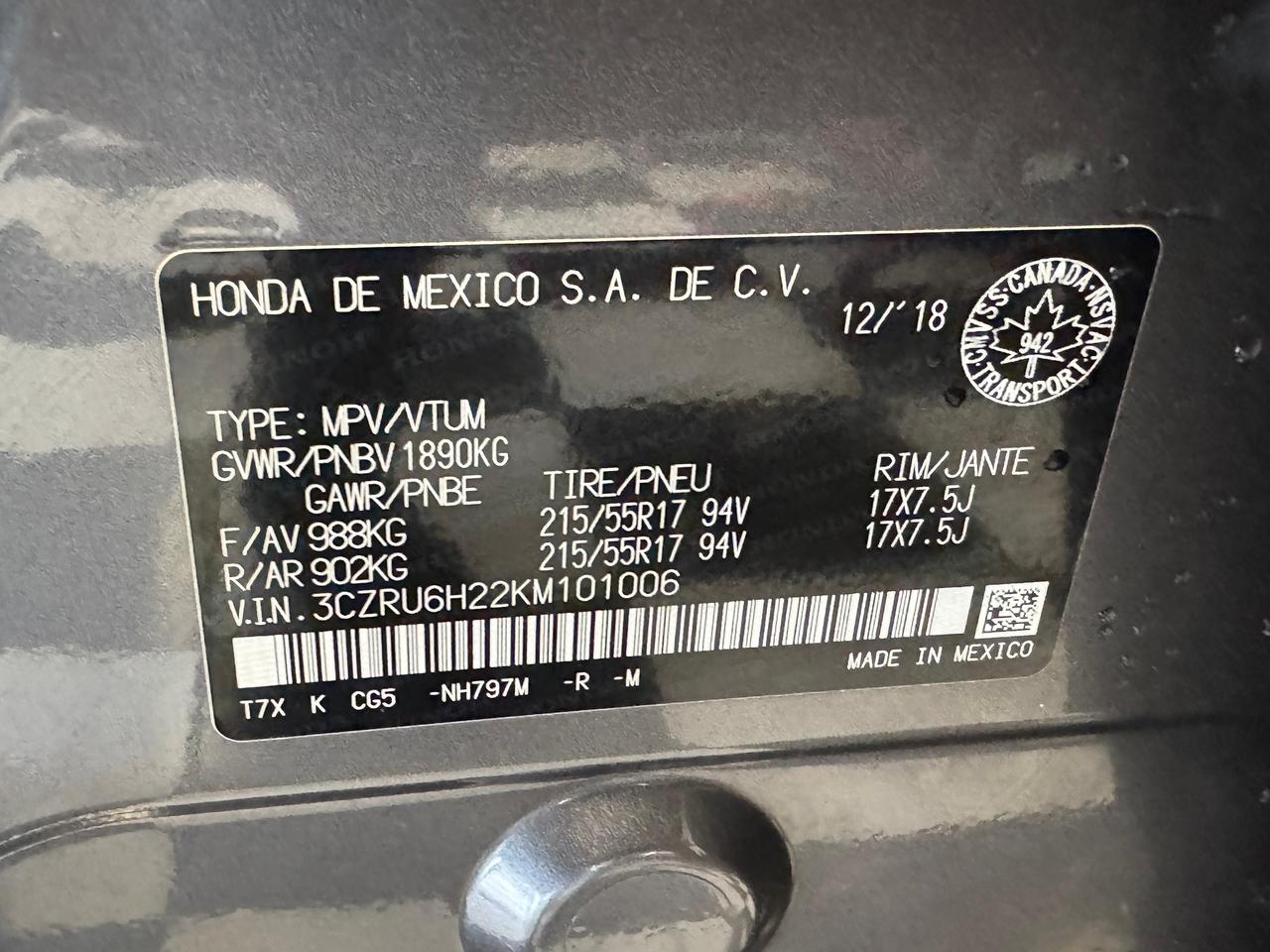 2019 Honda HR-V Sport AWD+ApplePlay+Remote Start+ACCIDENT FREE Photo