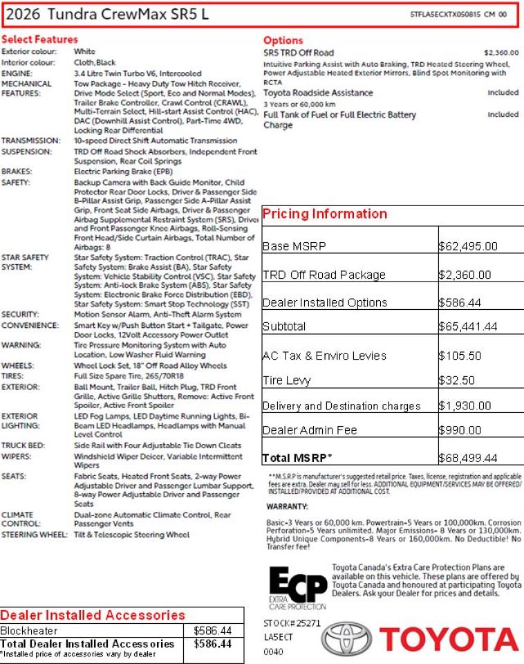 2026 Toyota Tundra TRD OFF ROAD Photo