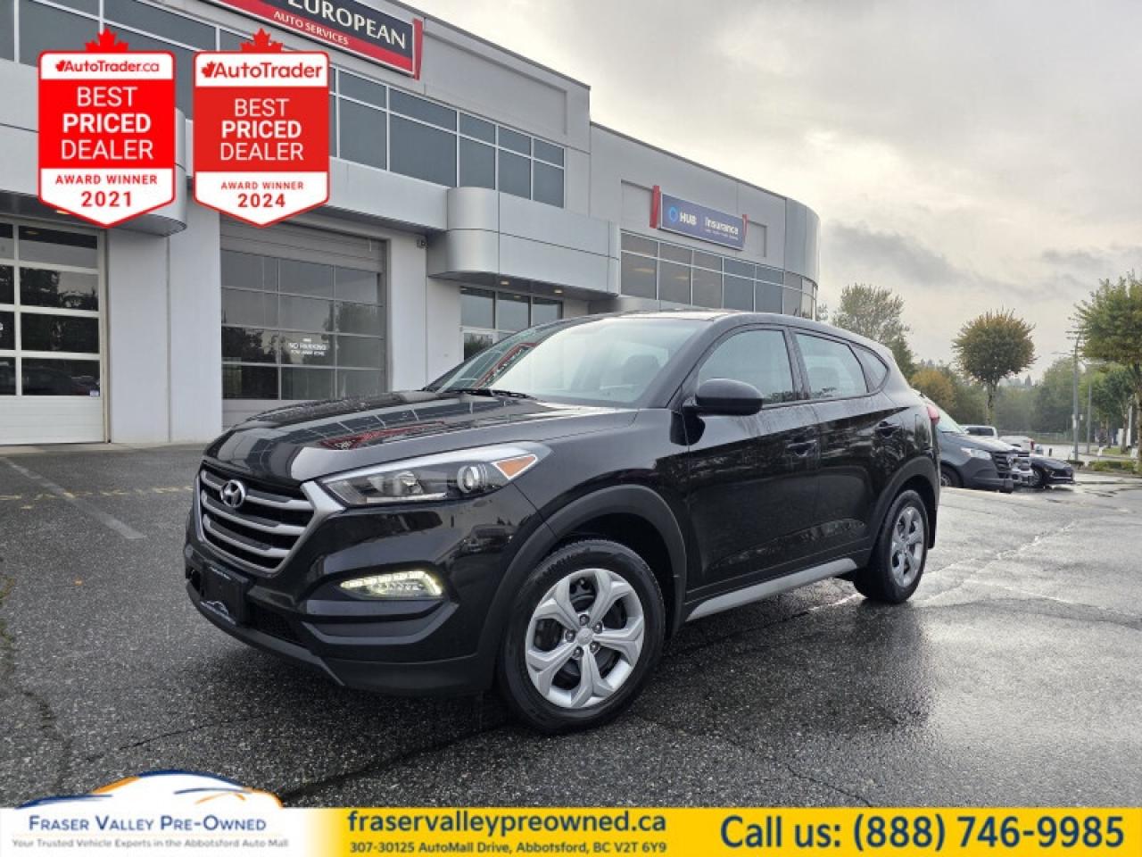 Fraser Valley Pre-Owned is proud to present this local, one-owner 2017 Hyundai Tucson SE AWD – a well-kept, reliable SUV that proves you don’t have to break the bank to get a clean, capable all-wheel-drive vehicle.
 
With only 89,679 km, this Tucson has been BC local its entire life, serviced regularly, and it shows. Powered by Hyundai’s dependable 2.0L 4-cylinder engine paired with a smooth automatic transmission, it delivers excellent reliability, comfort, and fuel efficiency. Mechanically, this one is rock solid – it passed every inspection test with flying colors.
 
Now, here’s the truth – we usually wholesale vehicles of this model year, but this Tucson was simply too nice to let go. We wanted to keep it for our own clients who are looking for a reliable AWD SUV under $20K for the upcoming winter season. We couldn’t, in good conscience, send a gem like this off to another dealer when we know how hard it is to find something this solid at this price point.
 
Features & Highlights
All-Wheel Drive (AWD) – confident traction for every road and season
2.0L 4-Cylinder Engine – reliable, efficient, and easy to maintain
Automatic Transmission – smooth and effortless
Heated Front Seats – comfort for colder commutes
Rear View Camera with Parking Assist – added safety while reversing
Cruise Control – set it and relax
Bluetooth & USB Connectivity – stay connected hands-free
Power Windows, Locks & Mirrors – everyday convenience
Air Conditioning – cool comfort when it matters
Steering Wheel Audio Controls – everything within reach
Keyless Entry with Two Keys – reliability and peace of mind
Split-Folding Rear Seats – versatile space for cargo and passengers
 
This Tucson SE AWD is exactly what most people are hunting for right now – a clean, local, dependable SUV that won’t drain your wallet but will deliver confidence all winter long.
 
It’s fully inspected, freshly serviced, and ready for immediate test drive and delivery. Reliable, affordable, and ready to roll – this one checks every box.
 

 
To apply right now for financing use this link : https://www.fraservalleypreowned.ca/abbotsford-car-loan-application-british-columbia
 
 

| Our Quality Guarantee: We maintain the highest standard of quality that is required for a Pre-Owned Dealership to operate in an Auto Mall. We provide an independent 360-degree inspection report through licensed 3rd Party mechanic shops. Thus, our customers can rest assured each vehicle will be a reliable, and responsible purchase.  |  Purchase Disclaimer: Your selected vehicle may have a differing finance and cash prices. When viewing our vehicles on third party  marketplaces, please click over to our website to verify the correct price for the vehicle. The Sale Price on third party websites will always reflect the Finance Price of our vehicles. If you are making a Cash Purchase, please refer to our website for the Cash Price of the vehicle.  | All prices are subject to and do not include, a $995 Finance Fee, a $995 Document Fee, and a $150 GPS Lot Security fee.   These fees as well as taxes, are included in all listed listed payment quotes. Please speak with Dealer for full details and exact numbers.  o~o