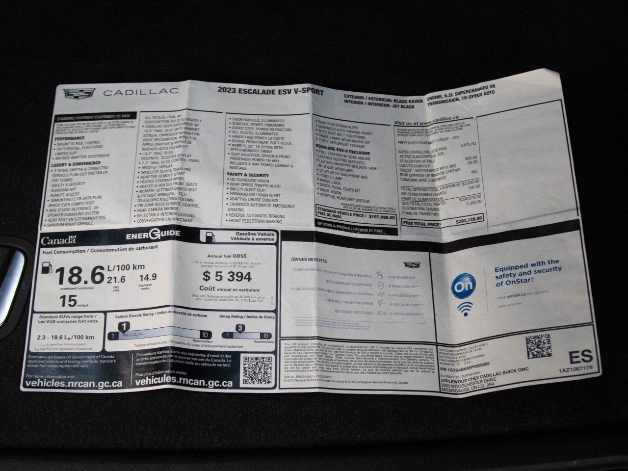 2023 Cadillac Escalade ESV V | SUPERCHARGED | 7 PASS | REAR ENTERTAINMENT PKG Photo