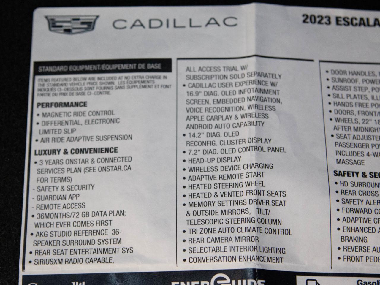 2023 Cadillac Escalade ESV V | SUPERCHARGED | 7 PASS | REAR ENTERTAINMENT PKG Photo