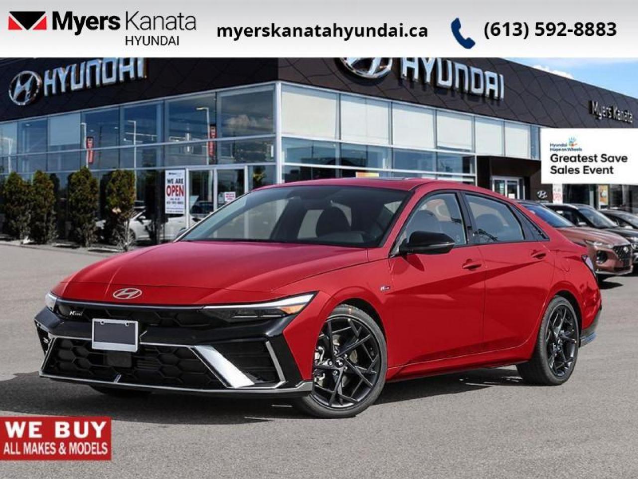 New 2025 Hyundai Elantra N Line Ultimate DCT  -  Premium Audio - $120.46 /Wk for sale in Kanata, ON