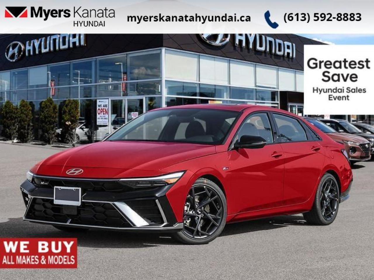 New 2025 Hyundai Elantra N Line Ultimate DCT  -  Premium Audio - $120.46 /Wk for sale in Kanata, ON