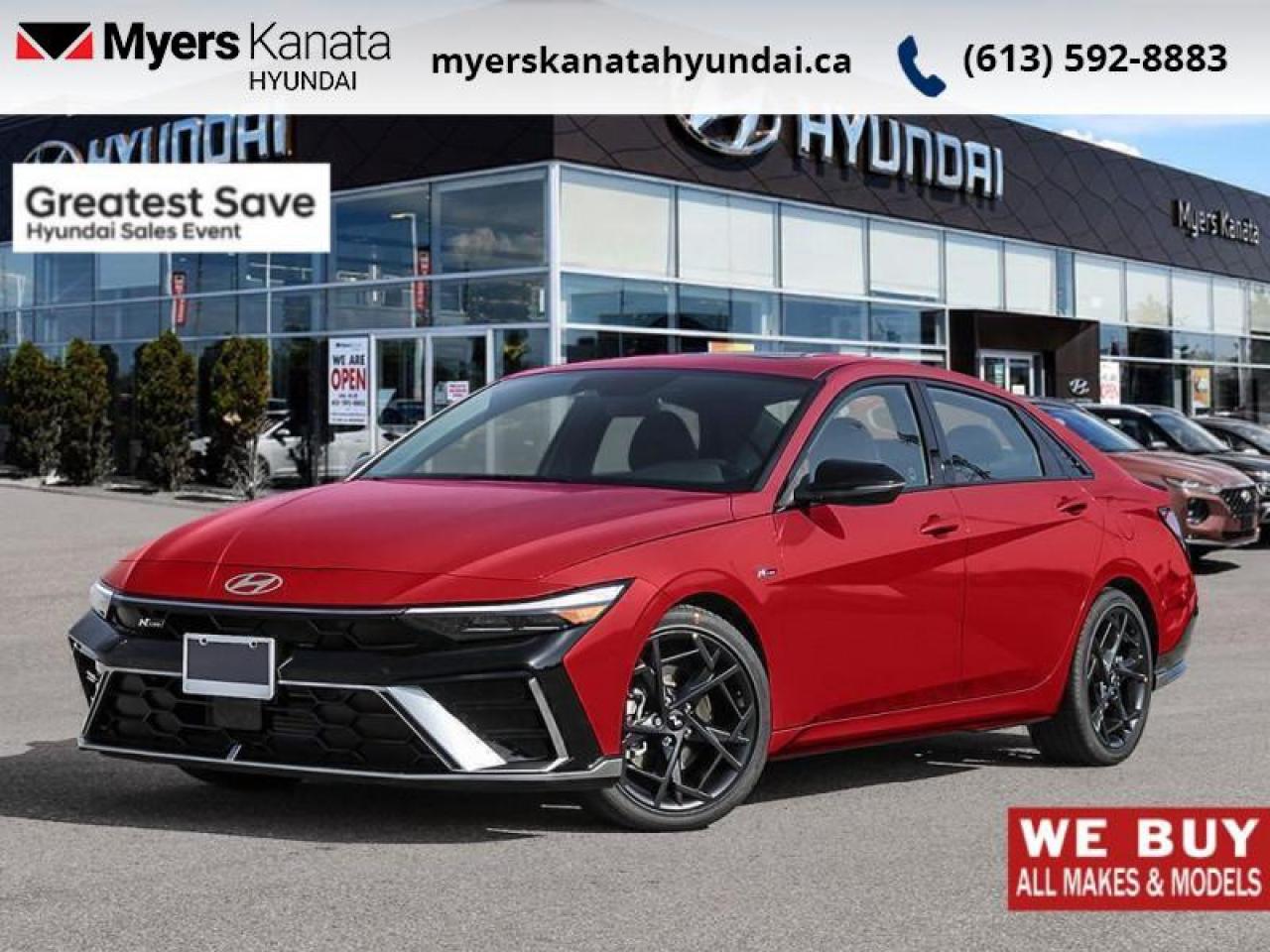 New 2025 Hyundai Elantra N Line Ultimate DCT  -  Premium Audio - $120.46 /Wk for sale in Kanata, ON
