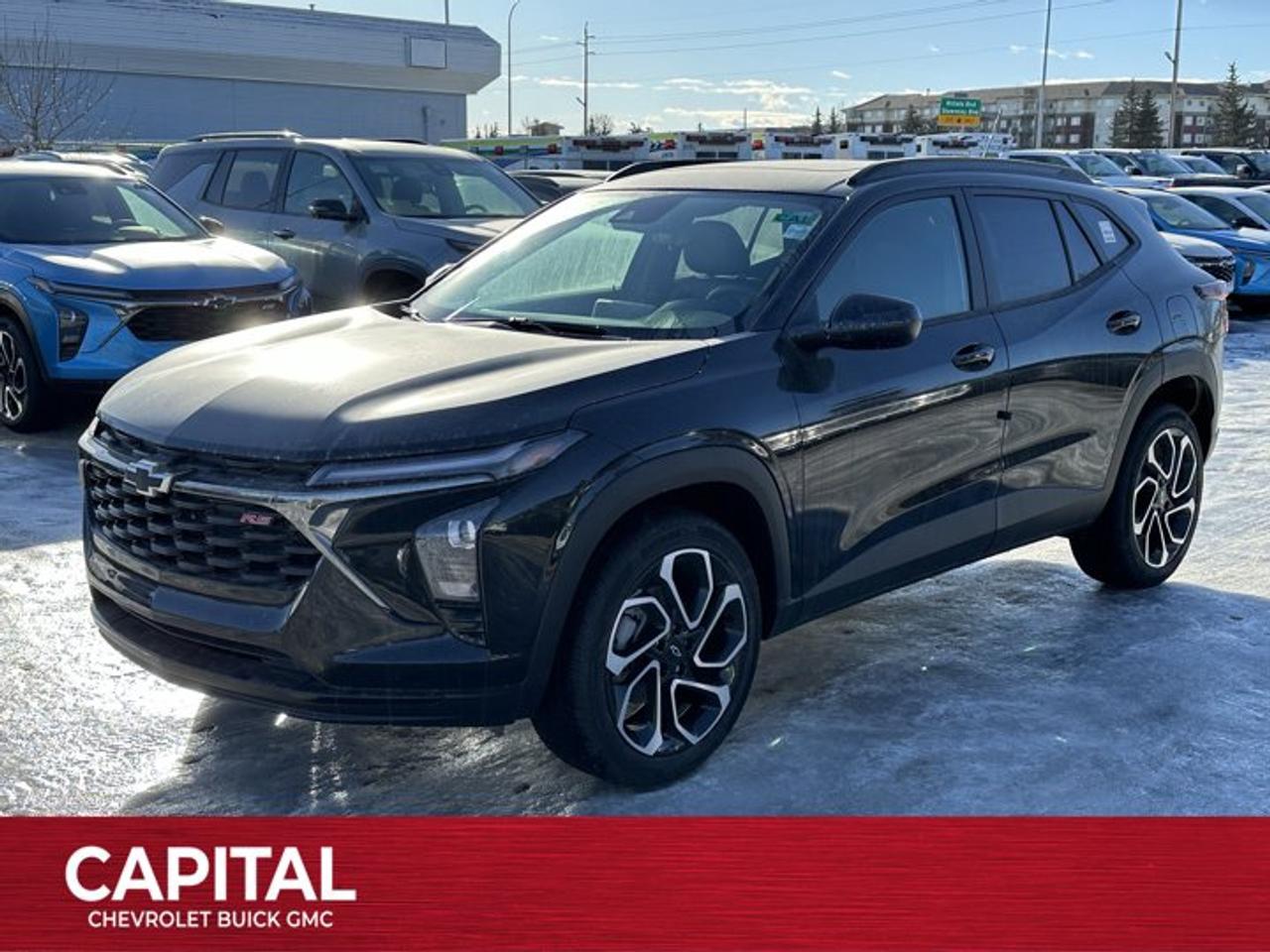 This Chevrolet Trax delivers a Turbocharged Gas 3-Cyl 1.2L/ engine powering this Automatic transmission. TRANSMISSION, 6-SPEED AUTOMATIC (STD), SUNROOF PACKAGE includes (CAC) power sunroof (Also includes (K4C) Wireless Charging.), MOSAIC BLACK METALLIC.*This Chevrolet Trax Comes Equipped with These Options *ENGINE BLOCK HEATER, 2RS PREFERRED EQUIPMENT GROUP Includes Standard Equipment, Wireless Apple CarPlay/Wireless Android Auto, Wipers, front intermittent, variable speed, Wiper, rear, intermittent, Windows, power rear, express down, Window, power, front passenger with express down, Window, power, driver with express down, Wi-Fi Hotspot capable (Terms and limitations apply. See onstar.ca or dealer for details.), Wheels, 19 (48.3 cm) Black-painted machined aluminum.* Stop By Today *Test drive this must-see, must-drive, must-own beauty today at Capital Chevrolet Buick GMC Inc., 13103 Lake Fraser Drive SE, Calgary, AB T2J 3H5.