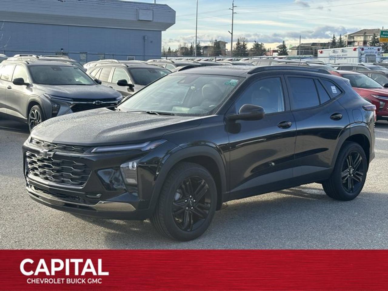 This Chevrolet Trax delivers a Turbocharged Gas 3-Cyl 1.2L/ engine powering this Automatic transmission. TRANSMISSION, 6-SPEED AUTOMATIC (STD), SUNROOF PACKAGE includes (CAC) power sunroof (Also includes (K4C) Wireless Charging.), MOSAIC BLACK METALLIC.* This Chevrolet Trax Features the Following Options *ENGINE BLOCK HEATER, ACTIV PREFERRED EQUIPMENT GROUP Includes Standard Equipment, 3 YEARS SIRIUSXM, Wireless Apple CarPlay/Wireless Android Auto, Wipers, front intermittent, variable speed, Wiper, rear, intermittent, Windows, power rear, express down, Window, power, front passenger with express down, Window, power, driver with express down, Wi-Fi Hotspot capable (Terms and limitations apply. See onstar.ca or dealer for details.).* Visit Us Today *Live a little- stop by Capital Chevrolet Buick GMC Inc. located at 13103 Lake Fraser Drive SE, Calgary, AB T2J 3H5 to make this car yours today!