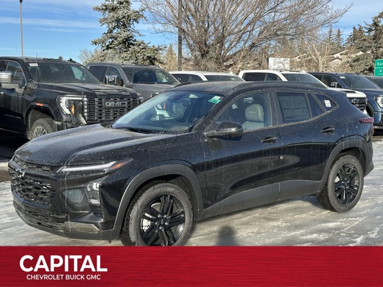 This Chevrolet Trax boasts a Turbocharged Gas 3-Cyl 1.2L/ engine powering this Automatic transmission. TRANSMISSION, 6-SPEED AUTOMATIC (STD), SUNROOF PACKAGE includes (CAC) power sunroof (Also includes (K4C) Wireless Charging.), MOSAIC BLACK METALLIC.*This Chevrolet Trax Comes Equipped with These Options *ENGINE BLOCK HEATER, ACTIV PREFERRED EQUIPMENT GROUP Includes Standard Equipment, 3 YEARS SIRIUSXM, Wireless Apple CarPlay/Wireless Android Auto, Wipers, front intermittent, variable speed, Wiper, rear, intermittent, Windows, power rear, express down, Window, power, front passenger with express down, Window, power, driver with express down, Wi-Fi Hotspot capable (Terms and limitations apply. See onstar.ca or dealer for details.).* Visit Us Today *Come in for a quick visit at Capital Chevrolet Buick GMC Inc., 13103 Lake Fraser Drive SE, Calgary, AB T2J 3H5 to claim your Chevrolet Trax!