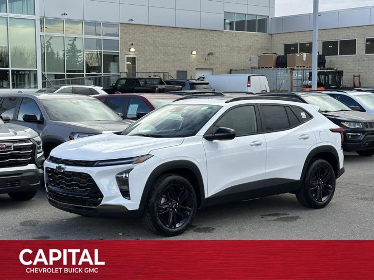 This Chevrolet Trax boasts a Turbocharged Gas 3-Cyl 1.2L/ engine powering this Automatic transmission. TRANSMISSION, 6-SPEED AUTOMATIC (STD), SUNROOF PACKAGE includes (CAC) power sunroof (Also includes (K4C) Wireless Charging.), ENGINE, ECOTEC 1.2L TURBO DOHC DI WITH VARIABLE VALVE TIMING (VVT) (137 hp [102 kW] @ 5000 rpm, 162 lb-ft of torque [219 N-m] @ 2500 rpm) (STD).*This Chevrolet Trax Comes Equipped with These Options *ACTIV PREFERRED EQUIPMENT GROUP Includes Standard Equipment, 3 YEARS SIRIUSXM, Wireless Apple CarPlay/Wireless Android Auto, Wipers, front intermittent, variable speed, Wiper, rear, intermittent, Windows, power rear, express down, Window, power, front passenger with express down, Window, power, driver with express down, Wi-Fi Hotspot capable (Terms and limitations apply. See onstar.ca or dealer for details.), Wheels, 18 (45.7 cm) Black-painted aluminum.* Stop By Today *For a must-own Chevrolet Trax come see us at Capital Chevrolet Buick GMC Inc., 13103 Lake Fraser Drive SE, Calgary, AB T2J 3H5. Just minutes away!