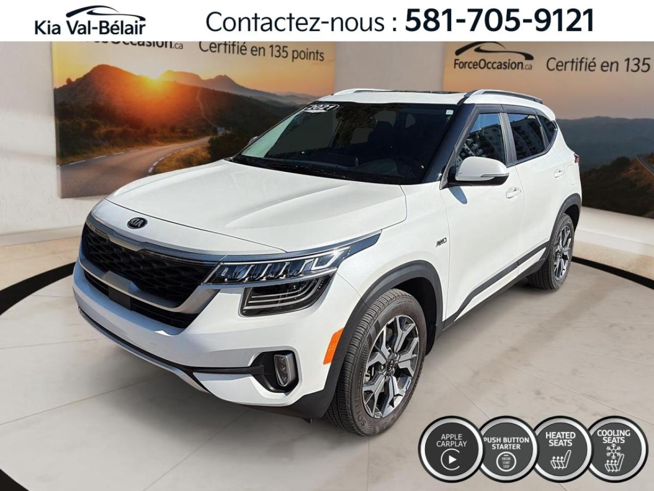 Used 2021 Kia Seltos EX *AWD *TOIT *CUIR *CAMERA *CARPLAY *SIEGES/VOLANT CHAUFF for sale in Québec, QC