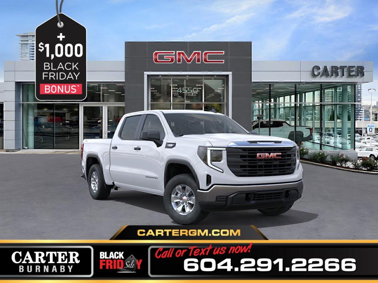 New 2026 GMC Sierra 1500 PRO 4WD | 2.7L TURBOMAX ENGINE/HD REAR CAMERA for sale in Burnaby, BC