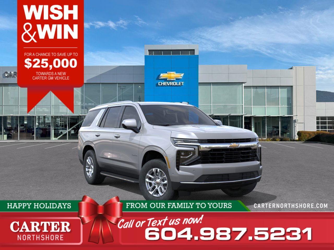 New 2025 Chevrolet Tahoe 1LS 4WD | Alum Wheels/Limited Slip Diff/Rear Cam for sale in North Vancouver, BC