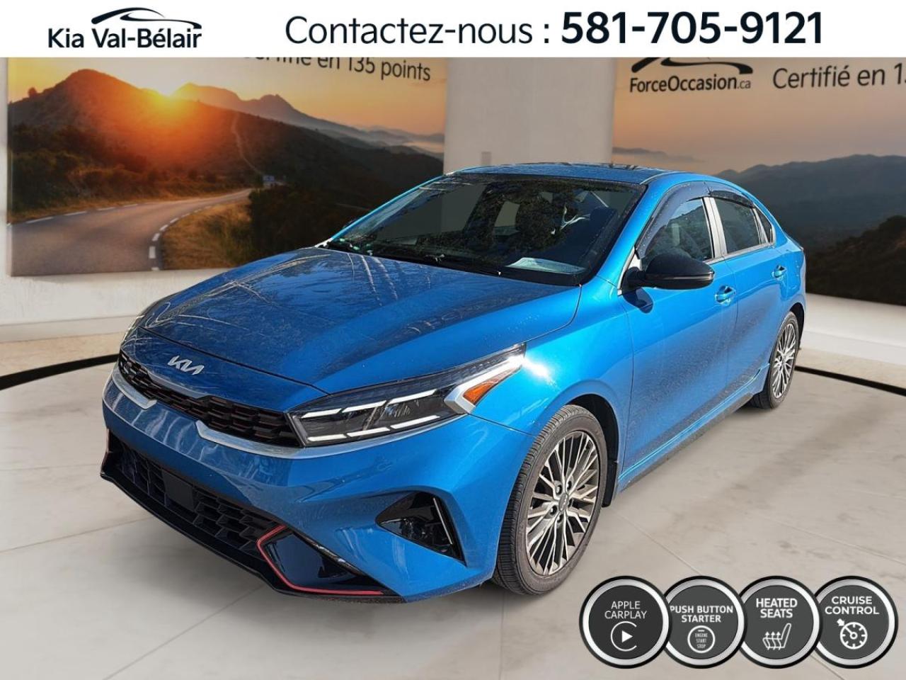 Used 2023 Kia Forte GT-LINE *CUIR *TOIT *GPS *CAMERA *CARPLAY *SIEGES VENTILES for sale in Québec, QC