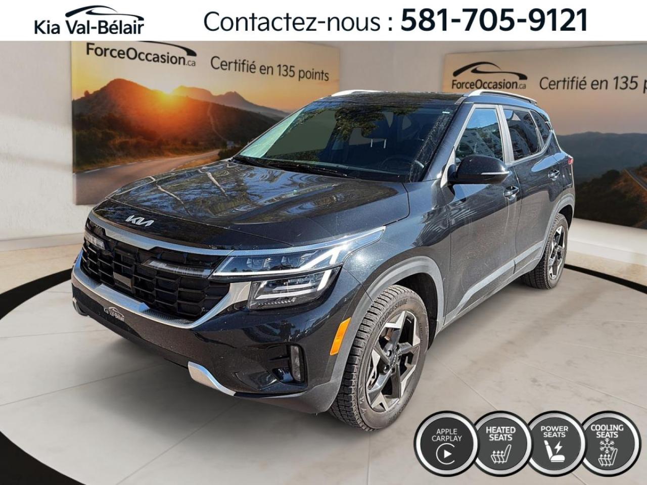 Used 2024 Kia Seltos EX PREMIUM *AWD *CUIR *TOIT *GPS *BI-ZONE *SIEGES VENTILES for sale in Québec, QC