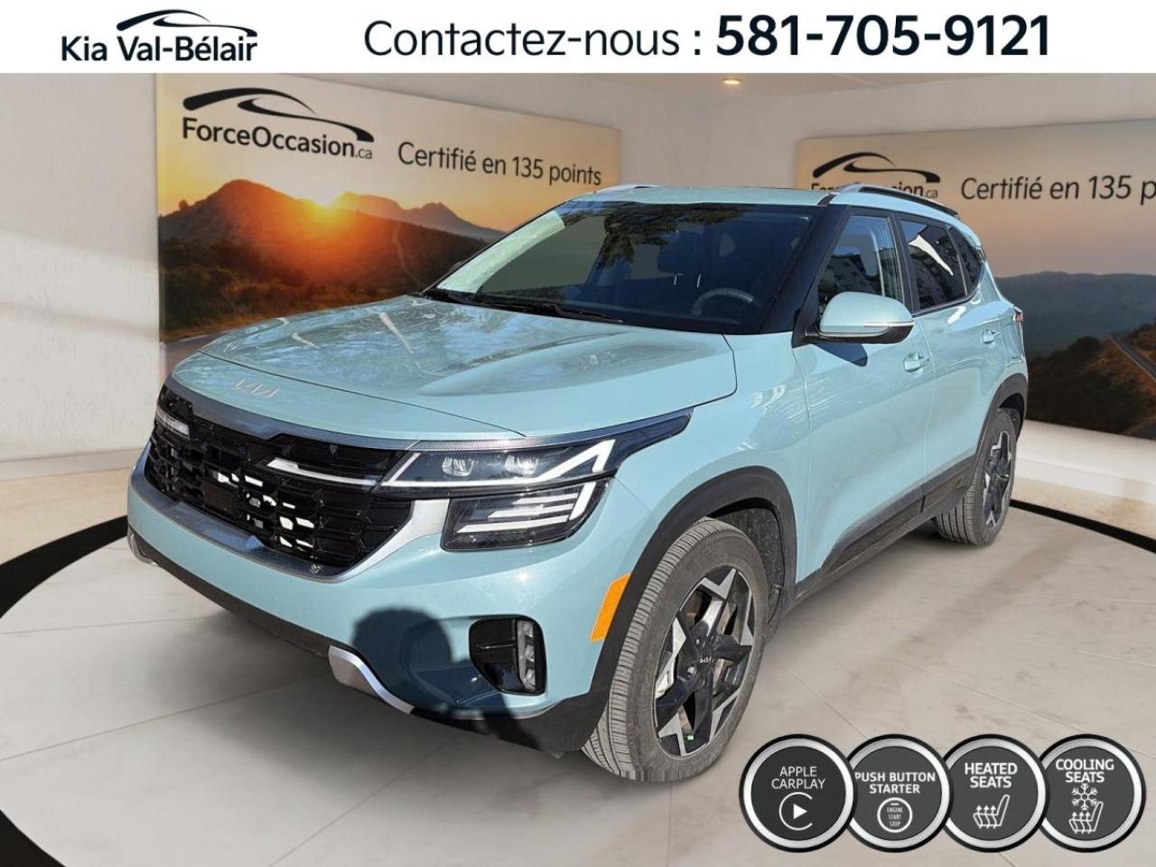 Used 2024 Kia Seltos EX PREMIUM *AWD *CUIR *TOIT *GPS *BI-ZONE *SIEGES VENTILES for sale in Québec, QC