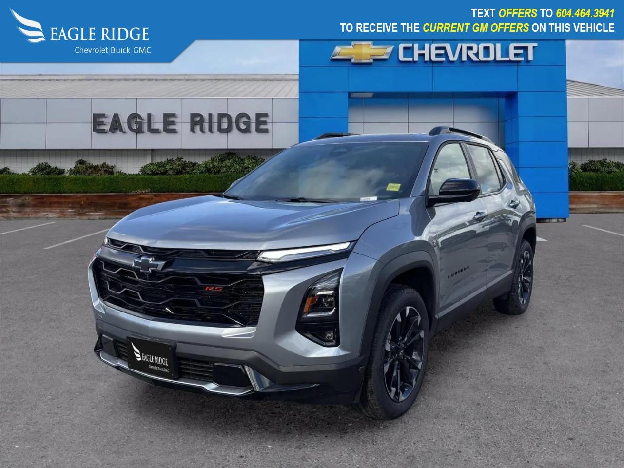 New 2026 Chevrolet Equinox RS active noise cancellation, lane keep assist, 11-inch driver information center, 11.3-inch LCD display with Google built-in for sale in Coquitlam, BC