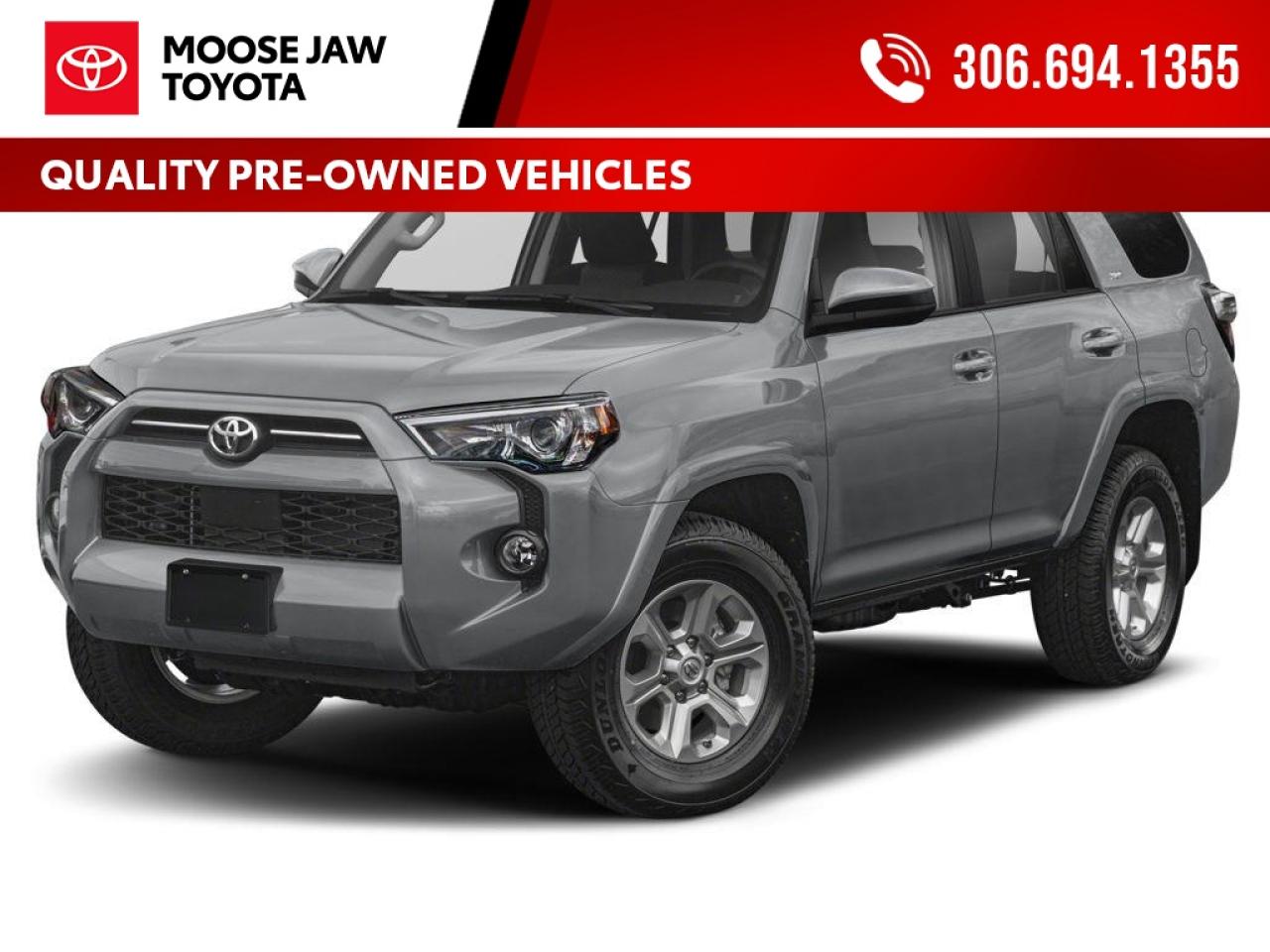 Used 2021 Toyota 4Runner Adventure-ready and built to last. This 2021 4Runner TRD Off-Road delivers rugged 4x4 capability, premium comfort, and Toyota’s legendary durability. for sale in Moose Jaw, SK