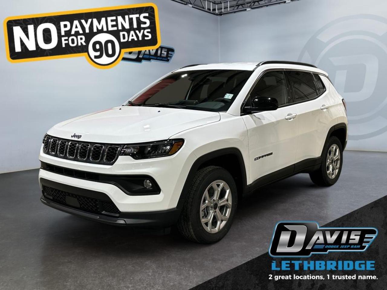<b>Heated Steering Wheel, Remote Start, Apple CarPlay and Android Auto , Proximity Key, Heated Seats!<br /> <br /></b><br /> <br /> <br />This 2026 Jeep Compass North features a 2.0L turbocharged engine with an 8-speed automatic transmission and full-time AWD, providing confident handling in all weather. Inside, enjoy Uconnect 5 with Apple CarPlay/Android Auto, heated front seats and steering wheel, premium cloth/vinyl seats, and 60/40 fold-flat rear seating for flexible cargo space.<br /><br />Safety features include Forward Collision Warning with Automatic Braking, ParkView backup camera, Lane-Keeping Assist, Electronic Stability Control, and traction control. Exterior highlights include 17" aluminum wheels, LED headlights, fog lights, and all-season tires  perfect for year-round Canadian driving.<br /><br />A reliable, tech-equipped AWD compact SUV  ideal for commuting, weekend trips, and winter-ready performance.<br /> <br />To apply right now for financing use this link: <a href=https://www.bridgecitychrysler.com/pre-approval/ target=_blank rel=nofollow noopener noreferrer>https://www.bridgecitychrysler.com/pre-approval/</a><br /><br /> <br /><br />As a premier Chrysler, Dodge, Jeep and RAM dealership, Bridge City Chrysler proudly offers an extensive selection of new and used vehicles to meet every drivers needs. Customers across Lethbridge, Fort Macleod, Taber, Claresholm, Coaldale, and beyond trust us for daily vehicle specials, certified service and parts, and a seamless online inventory experience. <br /><br /> With competitive financing options and expert support, we make car buying easy and enjoyable. <br /><br /> Ready to hit the road? Schedule your test drive today at Bridge City Chrysler, your trusted Chrysler, Dodge, Jeep and RAM dealer in Lethbridge, Alberta.<br /><br /> Vehicle pricing offer shown expires 2026-01-31. <br /> Come by and check out our fleet of 80+ used cars and trucks and 120+ new cars and trucks for sale in Lethbridge. o~o