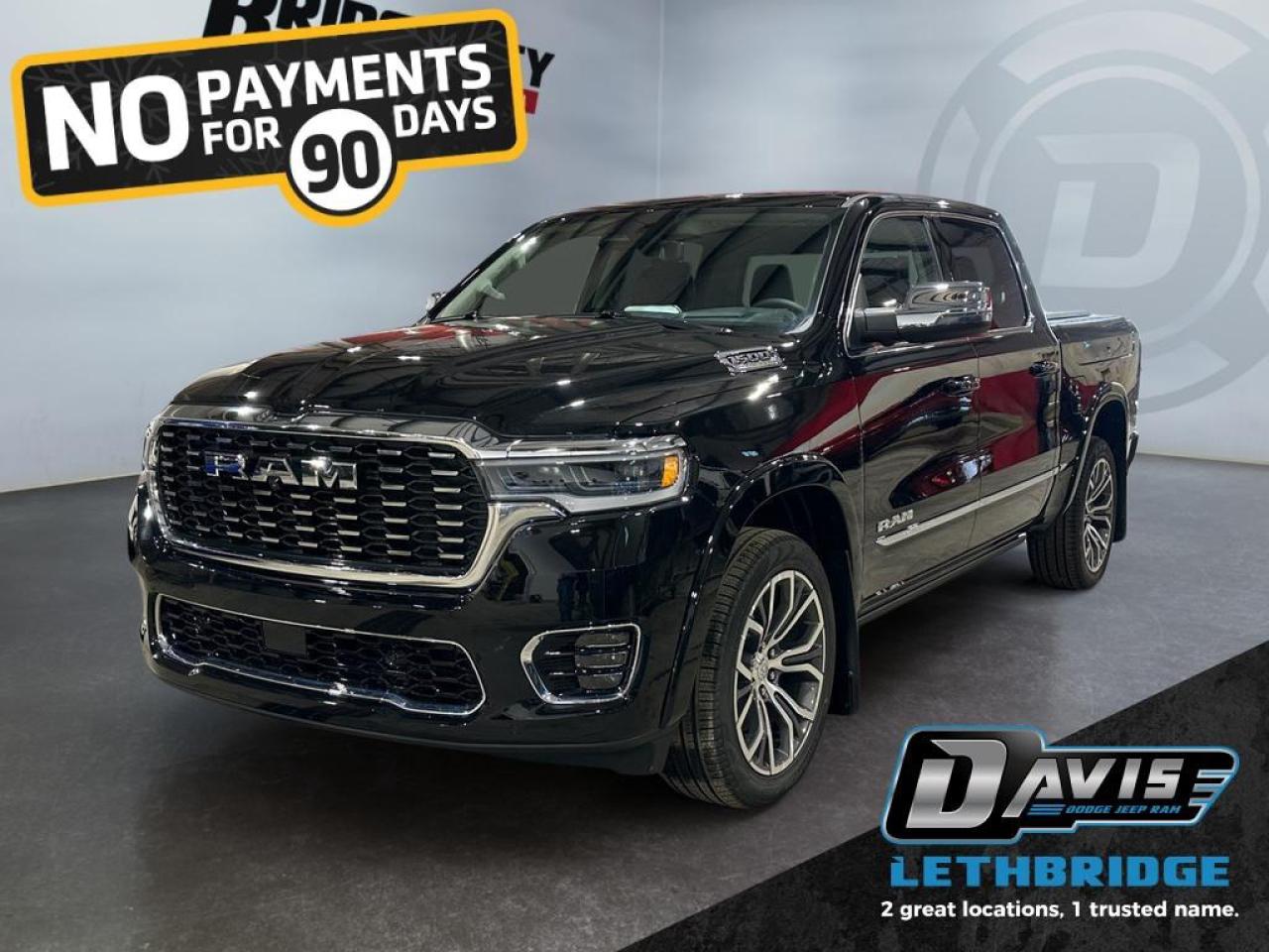 <b>Panoramic Sunroof, HUD, 360 Camera, Power Tailgate, Power Running Boards!<br /> <br /></b><br /> <br /> <br />Experience rugged luxury with the 2026 Ram 1500 Tungsten in Tungsten exterior finish. This 4x4 Crew Cab features a 3.0L I6 Hurricane HO Twin-Turbo engine with an 8-speed automatic transmission, delivering impressive power and off-road capability. Built for versatility, it includes air suspension, RAMBox cargo system, Mopar spray-in bedliner, bed utility group, deployable bed step, Class IV receiver hitch, 22-inch polished wheels, and Pirelli all-season tires.<br /><br />Step inside to enjoy premium leather bucket seats, heated and ventilated front and rear seats, 20-way power-adjustable front seats with lumbar and memory, heated steering wheel, full-length premium floor console, and rear passenger interactive display. Stay connected with the Uconnect 5 NAV 14.4 touchscreen, Apple CarPlay, Android Auto, GPS navigation, HD radio, 4G LTE Wi-Fi hotspot, and 23-speaker Klipsch audio system.<br /><br />Safety and driver-assist technologies include Adaptive Cruise Control with Stop & Go, Active Lane Management, Blind Spot & Cross Path Detection, Pedestrian Emergency Braking, Intersection Collision Assist, Traffic Sign Recognition, Evasive Steering Assist, ParkSense Front/Rear Park Assist, and Surround View Camera System. Exterior highlights feature LED lighting, body-color fender flares, chrome grille badge, power-deployable running boards, dual rear exhaust with bright tips, panoramic sunroof, and tungsten bodyside moldings.<br /> <br />To apply right now for financing use this link: <a href=https://www.bridgecitychrysler.com/pre-approval/ target=_blank rel=nofollow noopener noreferrer>https://www.bridgecitychrysler.com/pre-approval/</a><br /><br /> <br /><br />As a premier Chrysler, Dodge, Jeep and RAM dealership, Bridge City Chrysler proudly offers an extensive selection of new and used vehicles to meet every drivers needs. Customers across Lethbridge, Fort Macleod, Taber, Claresholm, Coaldale, and beyond trust us for daily vehicle specials, certified service and parts, and a seamless online inventory experience. <br /><br /> With competitive financing options and expert support, we make car buying easy and enjoyable. <br /><br /> Ready to hit the road? Schedule your test drive today at Bridge City Chrysler, your trusted Chrysler, Dodge, Jeep and RAM dealer in Lethbridge, Alberta.<br /><br /> Vehicle pricing offer shown expires 2026-01-31. <br /> Come by and check out our fleet of 80+ used cars and trucks and 120+ new cars and trucks for sale in Lethbridge. o~o
