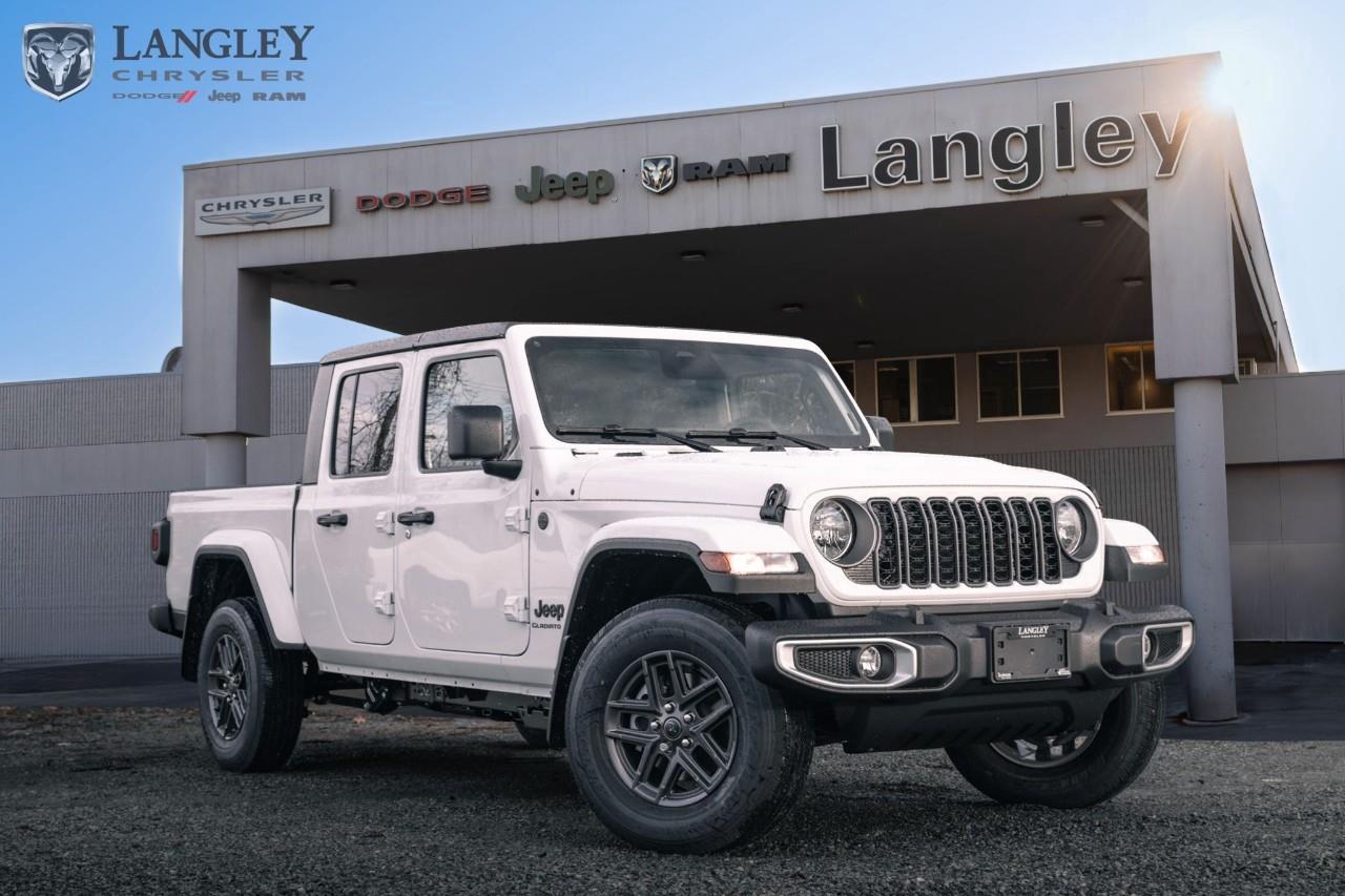 <p>2026 Jeep Gladiator Sport S 4x4</p><p>A rugged midsize pickup that combines the utility of a truck bed with legendary open-air freedom and 4x4 off-road capability.</p><ul><li><p><strong>Standard Engine:</strong> 3.6L Pentastar V6 with ESS</p></li><li><p><strong>Horsepower:</strong> 285 hp @ 6,400 rpm</p></li><li><p><strong>Torque:</strong> 260 lb-ft @ 4,400 rpm</p></li><li><p><strong>Max Towing:</strong> Up to 7,700 lbs (with available Max Tow Package)</p></li><li><p><strong>Key Feature:</strong> Standard 12.3-inch touchscreen infotainment display</p></li></ul><p>Come book a test drive at Langley Chrysler, conveniently located in Langley, British Columbia.</p>*All new vehicle purchases are plus the PDI accessory installs and any price increases provided by the manufacturer. For trucks the accessories will include wheel locks, spray-in liners, and mud flaps. For all other vehicles, wheel locks are standard, other equipment may apply. Confirm with the dealer.

<p>*All prices are net of all manufacturer incentives and/or rebates and are subject to change by the manufacturer without notice. All prices plus applicable taxes, applicable environmental recovery charges, documentation of $599 and full tank of fuel surcharge of $76 if a full tank is chosen.<br />Other items available that are not included in the above price:<br />Tire & Rim Protection and Key fob insurance starting from $599<br />Service contracts (extended warranties) for up to 7 years and 200,000 kms starting from $599<br />Custom vehicle accessory packages, mudflaps and deflectors, tire and rim packages, lift kits, exhaust kits and tonneau covers, canopies and much more that can be added to your payment at time of purchase<br />Undercoating, rust modules, and full protection packages starting from $199<br />Flexible life, disability and critical illness insurances to protect portions of or the entire length of vehicle loan?im?im<br />Financing Fee of $500 when applicable<br />Prices shown are determined using the largest available rebates and incentives and may not qualify for special APR finance offers. See dealer for details. This is a limited time offer.</p>