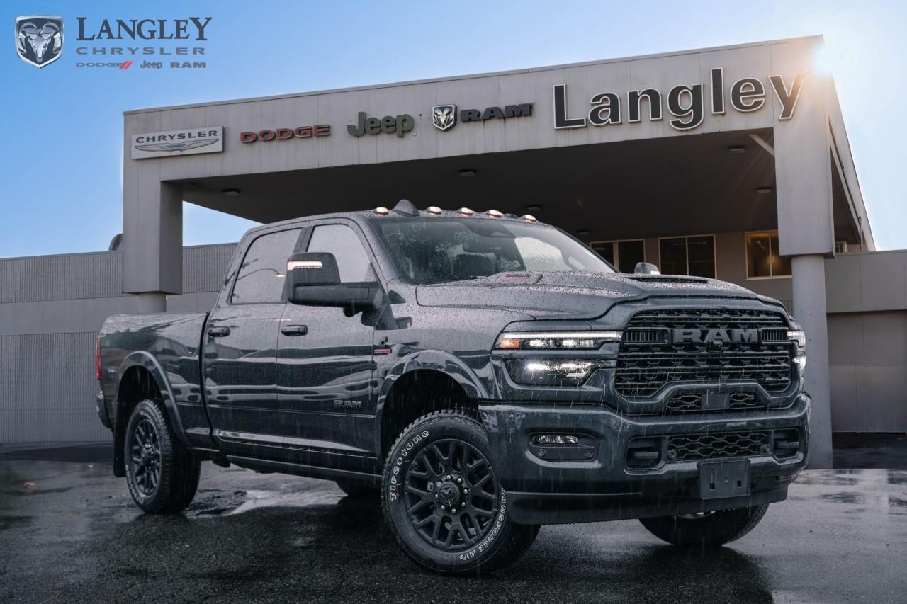 <p><strong>2026 Ram 3500 Limited 4x4 Crew Cab 6'4" Box</strong> The 2026 Limited trim remains the ultimate expression of chrome-clad luxury for the Ram Heavy Duty line, featuring the most advanced towing technology and a meticulously appointed cabin with real wood and leather.</p><ul><li><p><strong>Standard Engine:</strong> 6.4L HEMI® V8</p></li><li><p><strong>Available Engine:</strong> 6.7L Cummins® Turbo Diesel (Standard or High-Output)</p></li><li><p><strong>Horsepower (Gas/HO Diesel):</strong> 405 hp (Gas) / 430 hp (HO Diesel)</p></li><li><p><strong>Torque (Gas/HO Diesel):</strong> 429 lb-ft (Gas) / 1,075 lb-ft (HO Diesel)</p></li><li><p><strong>Max Towing:</strong> Up to 36,610 lbs (when properly equipped with High-Output Diesel)</p></li><li><p><strong>Limited Features:</strong> 14.5-inch Uconnect® 5 touchscreen, 10.25-inch Front Passenger Interactive Display, 20-inch Diamond Cut aluminum wheels, and premium leather bucket seats with a full-length center console.</p></li></ul><p>Come book a test drive at Langley Chrysler, conveniently located in Langley, British Columbia.</p>*All new vehicle purchases are plus the PDI accessory installs and any price increases provided by the manufacturer. For trucks the accessories will include wheel locks, spray-in liners, and mud flaps. For all other vehicles, wheel locks are standard, other equipment may apply. Confirm with the dealer.

<p>*All prices are net of all manufacturer incentives and/or rebates and are subject to change by the manufacturer without notice. All prices plus applicable taxes, applicable environmental recovery charges, documentation of $599 and full tank of fuel surcharge of $76 if a full tank is chosen.<br />Other items available that are not included in the above price:<br />Tire & Rim Protection and Key fob insurance starting from $599<br />Service contracts (extended warranties) for up to 7 years and 200,000 kms starting from $599<br />Custom vehicle accessory packages, mudflaps and deflectors, tire and rim packages, lift kits, exhaust kits and tonneau covers, canopies and much more that can be added to your payment at time of purchase<br />Undercoating, rust modules, and full protection packages starting from $199<br />Flexible life, disability and critical illness insurances to protect portions of or the entire length of vehicle loan?im?im<br />Financing Fee of $500 when applicable<br />Prices shown are determined using the largest available rebates and incentives and may not qualify for special APR finance offers. See dealer for details. This is a limited time offer.</p>