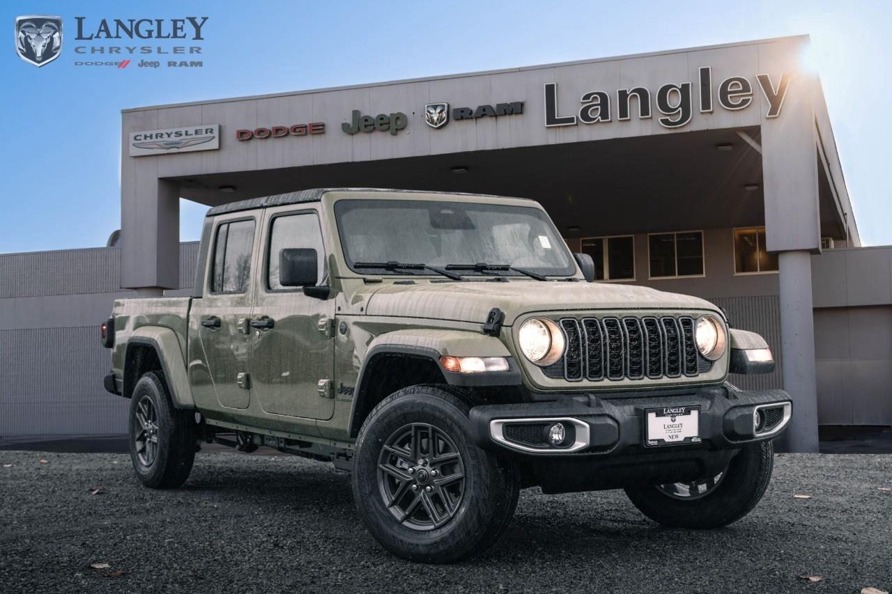 <p>2026 Jeep Gladiator Sport S 4x4</p><p>A rugged midsize pickup that combines the utility of a truck bed with legendary open-air freedom and 4x4 off-road capability.</p><ul><li><p><strong>Standard Engine:</strong> 3.6L Pentastar V6 with ESS</p></li><li><p><strong>Horsepower:</strong> 285 hp @ 6,400 rpm</p></li><li><p><strong>Torque:</strong> 260 lb-ft @ 4,400 rpm</p></li><li><p><strong>Max Towing:</strong> Up to 7,700 lbs (with available Max Tow Package)</p></li><li><p><strong>Key Feature:</strong> Standard 12.3-inch touchscreen infotainment display</p></li></ul><p>Come book a test drive at Langley Chrysler, conveniently located in Langley, British Columbia.</p>*All new vehicle purchases are plus the PDI accessory installs and any price increases provided by the manufacturer. For trucks the accessories will include wheel locks, spray-in liners, and mud flaps. For all other vehicles, wheel locks are standard, other equipment may apply. Confirm with the dealer.

<p>*All prices are net of all manufacturer incentives and/or rebates and are subject to change by the manufacturer without notice. All prices plus applicable taxes, applicable environmental recovery charges, documentation of $599 and full tank of fuel surcharge of $76 if a full tank is chosen.<br />Other items available that are not included in the above price:<br />Tire & Rim Protection and Key fob insurance starting from $599<br />Service contracts (extended warranties) for up to 7 years and 200,000 kms starting from $599<br />Custom vehicle accessory packages, mudflaps and deflectors, tire and rim packages, lift kits, exhaust kits and tonneau covers, canopies and much more that can be added to your payment at time of purchase<br />Undercoating, rust modules, and full protection packages starting from $199<br />Flexible life, disability and critical illness insurances to protect portions of or the entire length of vehicle loan?im?im<br />Financing Fee of $500 when applicable<br />Prices shown are determined using the largest available rebates and incentives and may not qualify for special APR finance offers. See dealer for details. This is a limited time offer.</p>